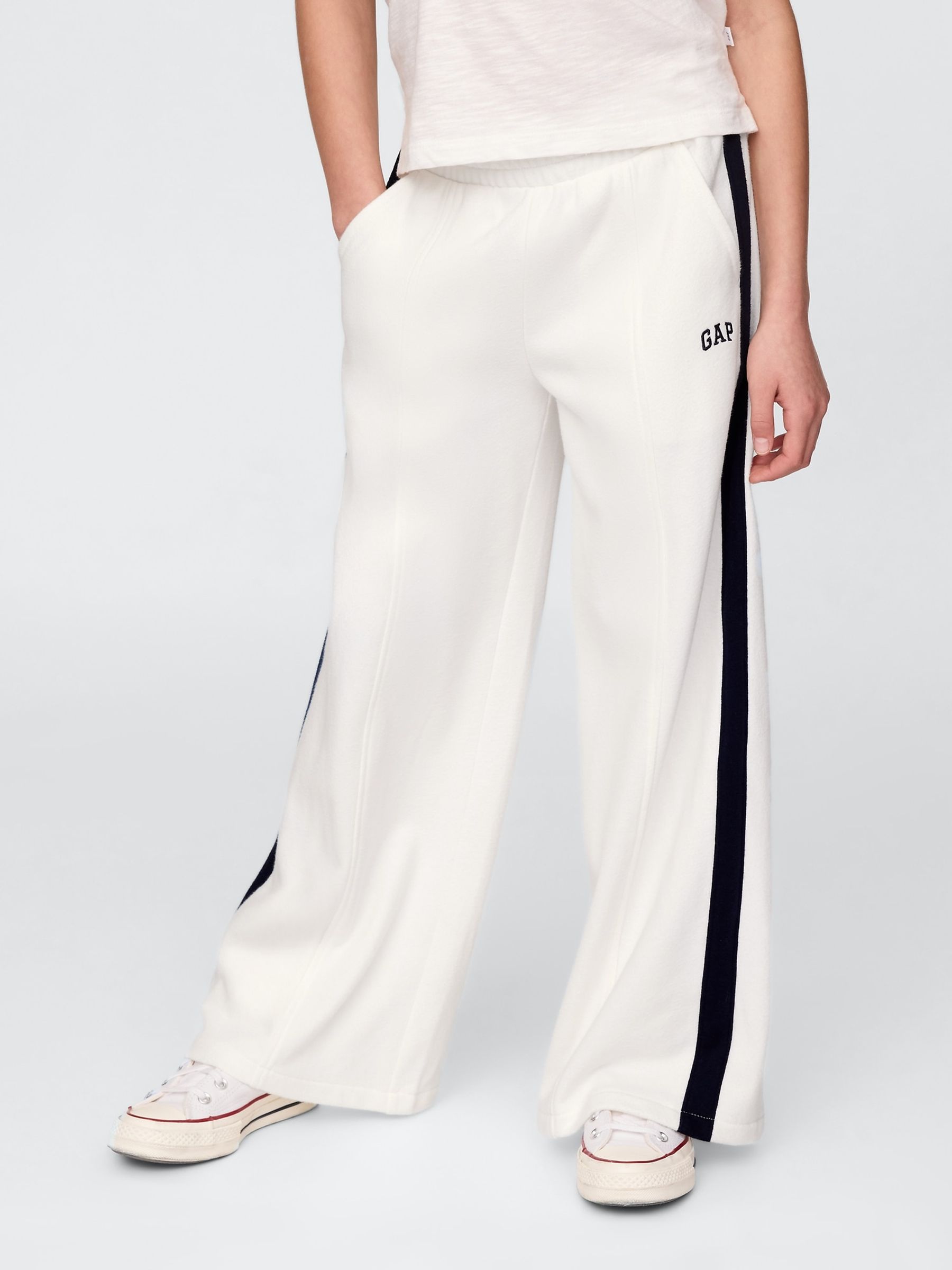 White Logo Vintage Soft Joggers (4-13yrs) - Image 3 of 5