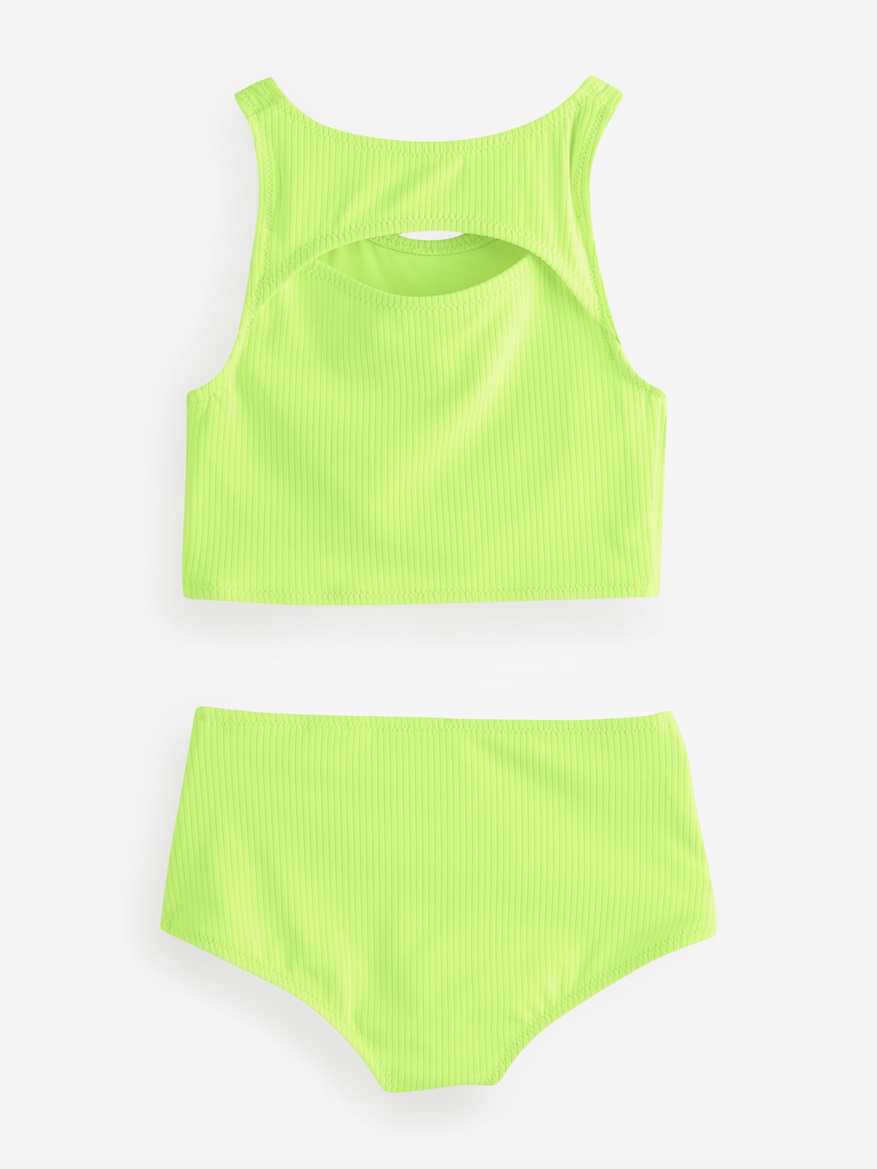 Green Cutout Tankini Swim Two-Piece (4-13yrs) - Image 2 of 5