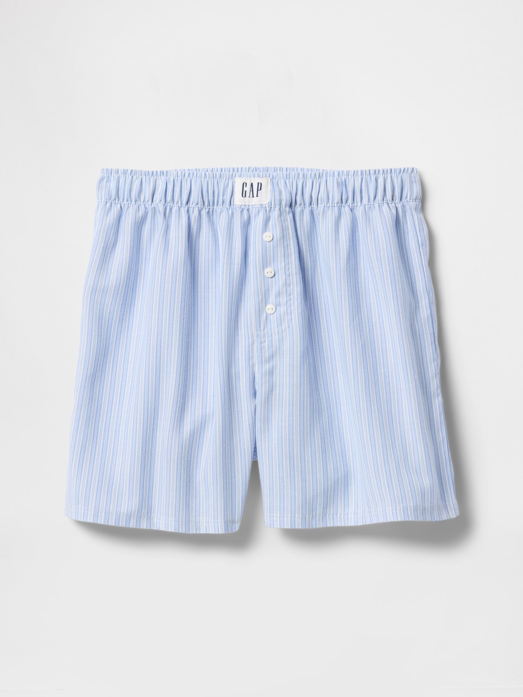 Blue Pinstripe Print Pyjama Boxer Shorts (4-13yrs) - Image 1 of 3