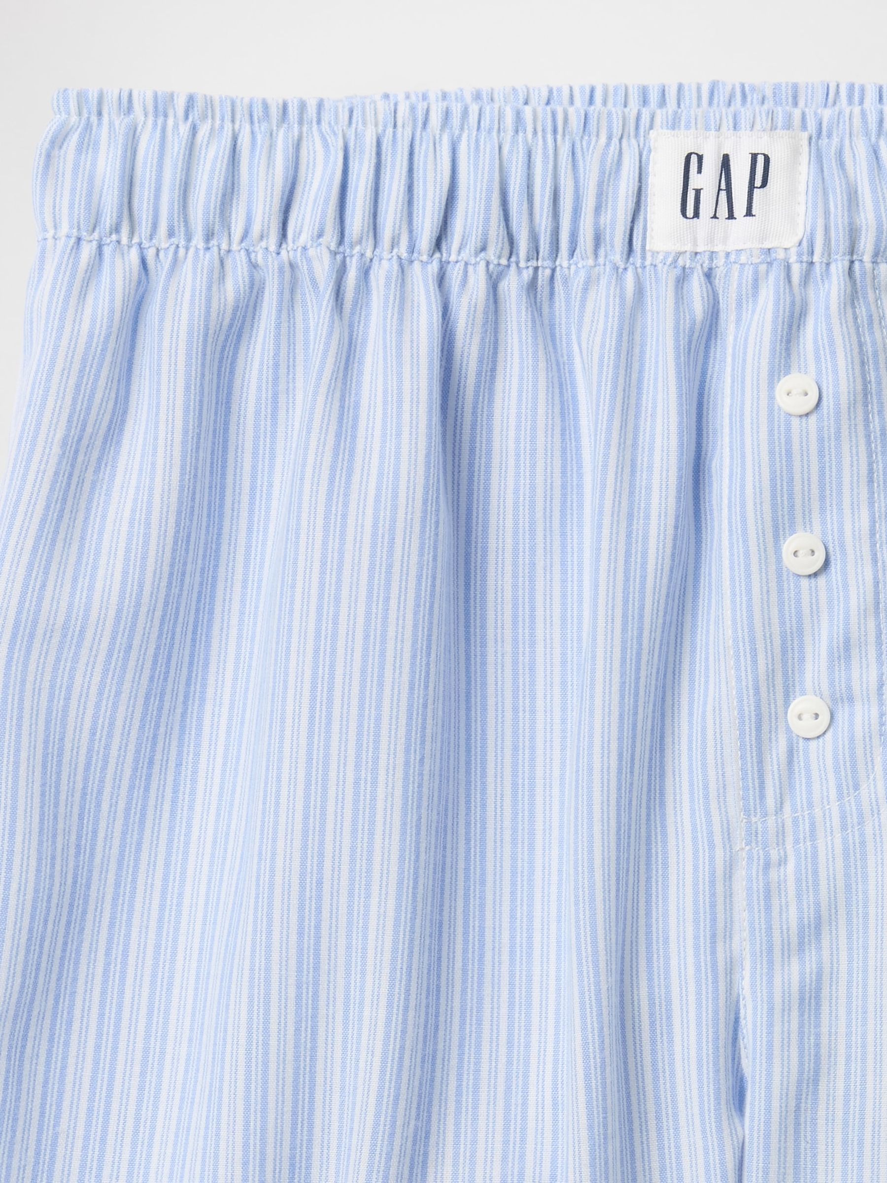 Blue Pinstripe Print Pyjama Boxer Shorts (4-13yrs) - Image 3 of 3