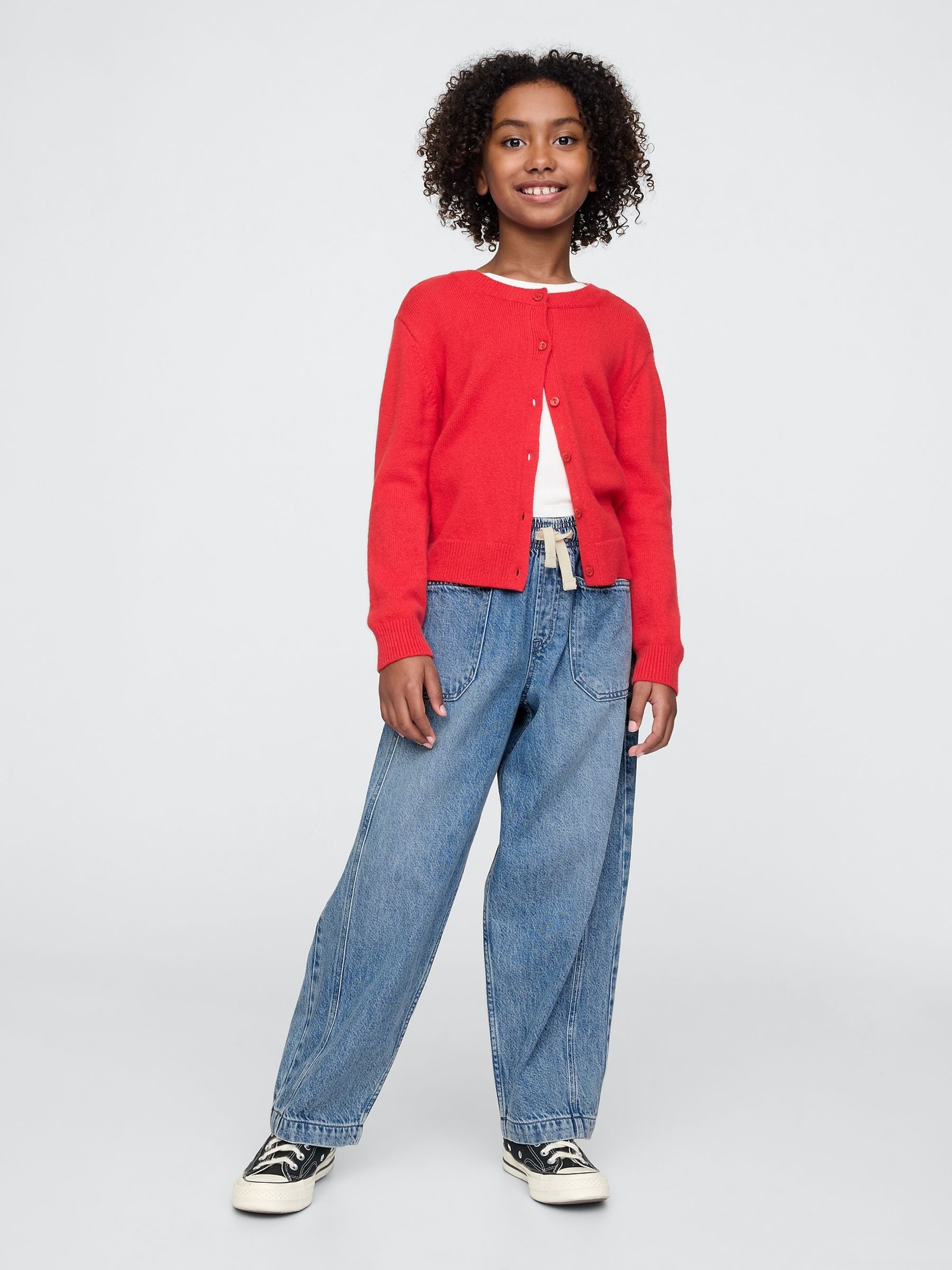 Blue High Waisted Ultrasoft Easy Horseshoe Jeans (4-13yrs) - Image 3 of 5
