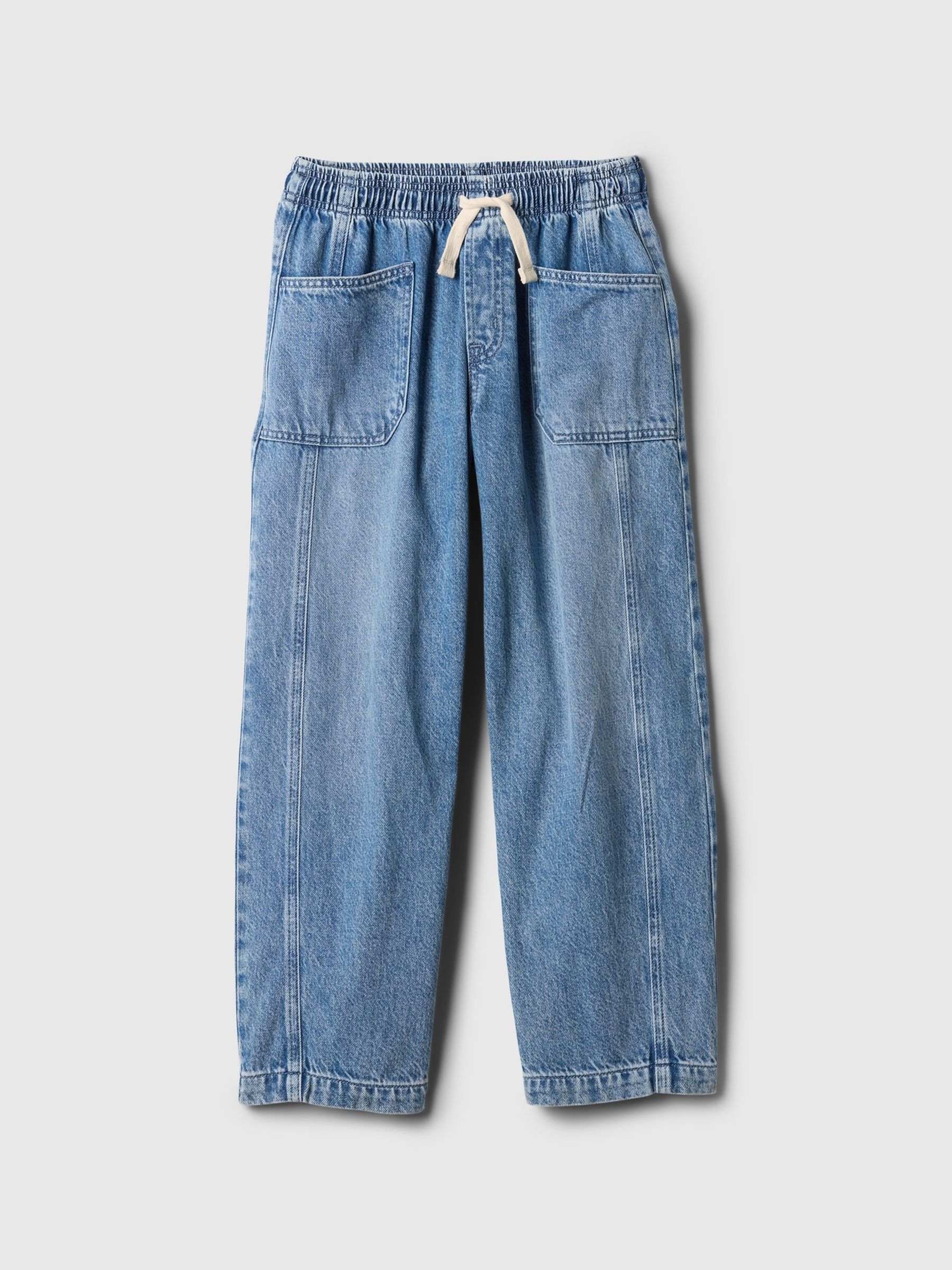 Blue High Waisted Ultrasoft Easy Horseshoe Jeans (4-13yrs) - Image 4 of 5