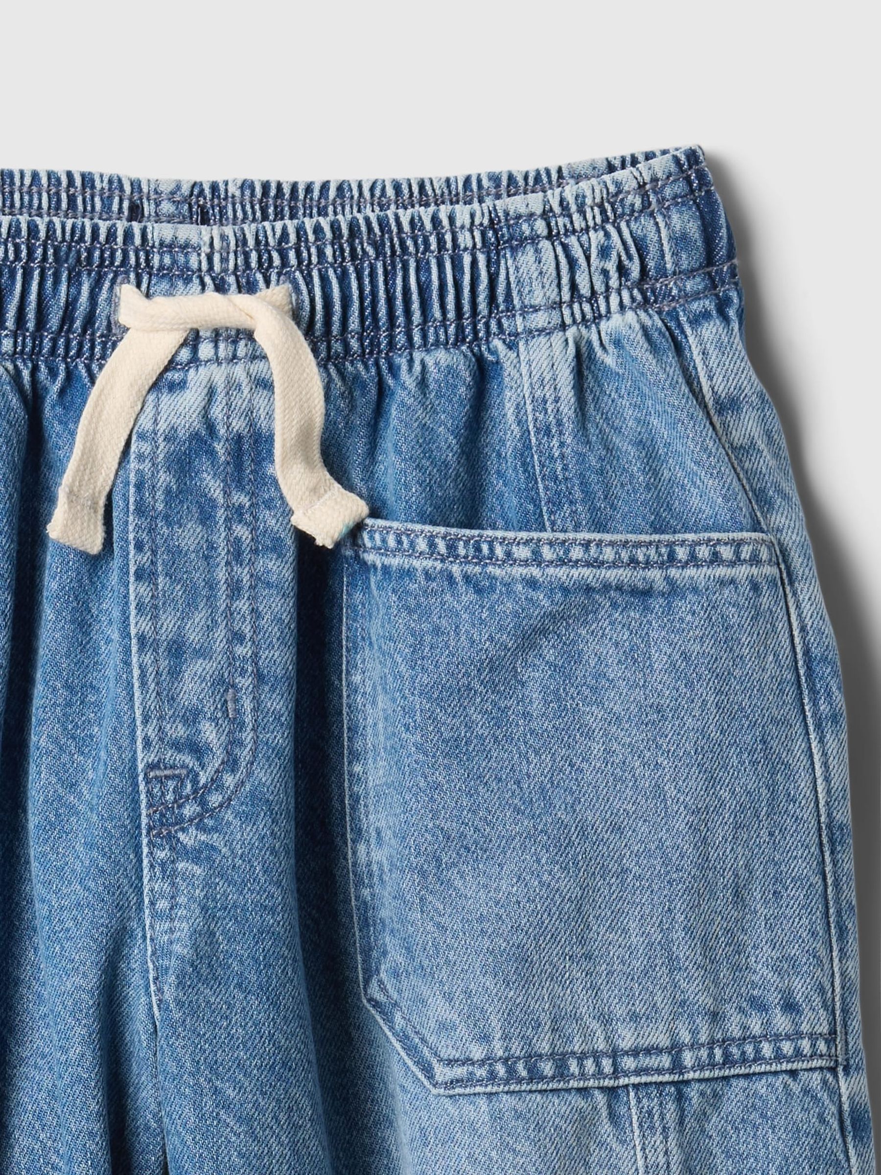 Blue High Waisted Ultrasoft Easy Horseshoe Jeans (4-13yrs) - Image 5 of 5
