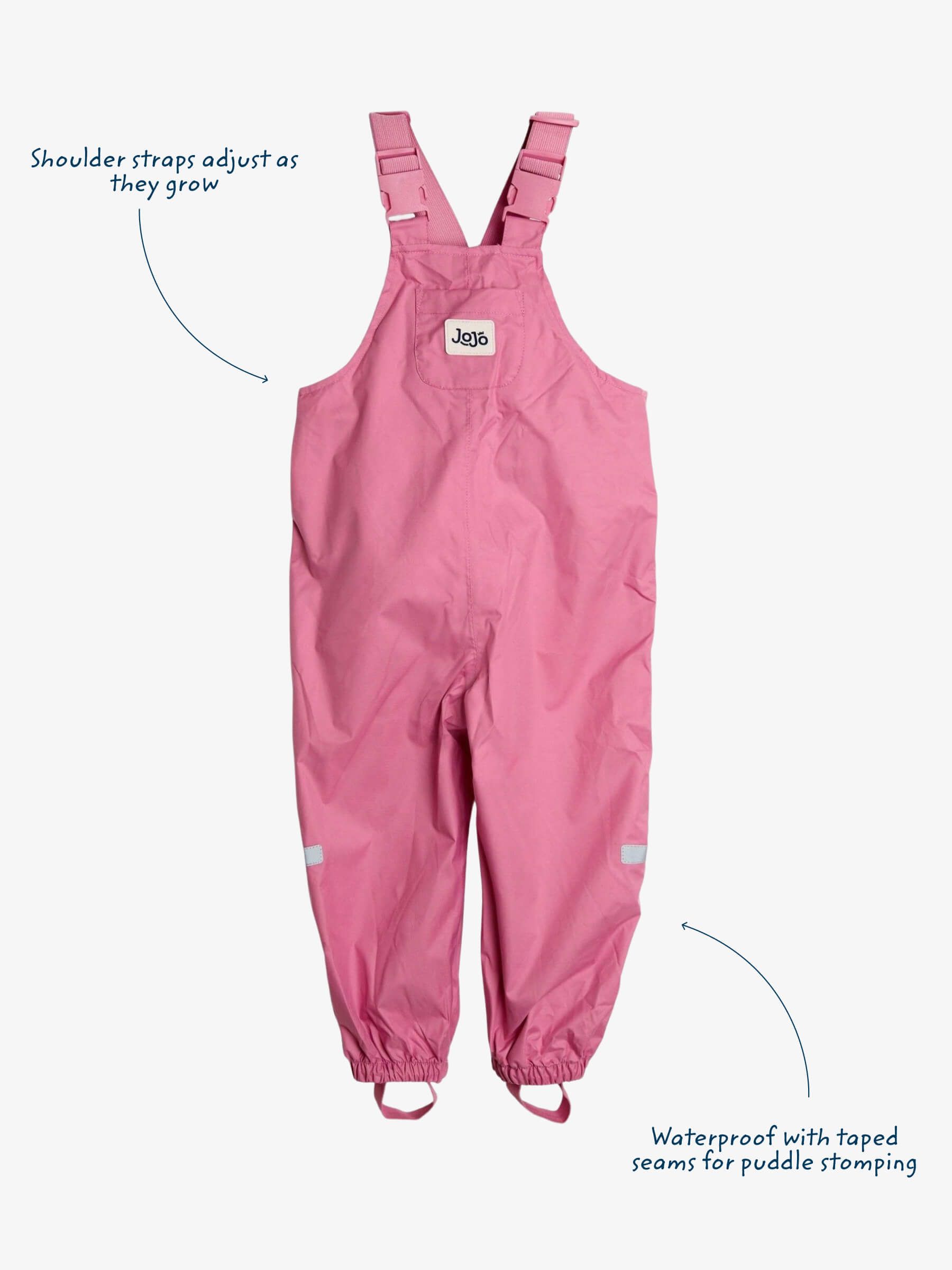 Pink Pack-Away Waterproof Dungarees - Image 9 of 10