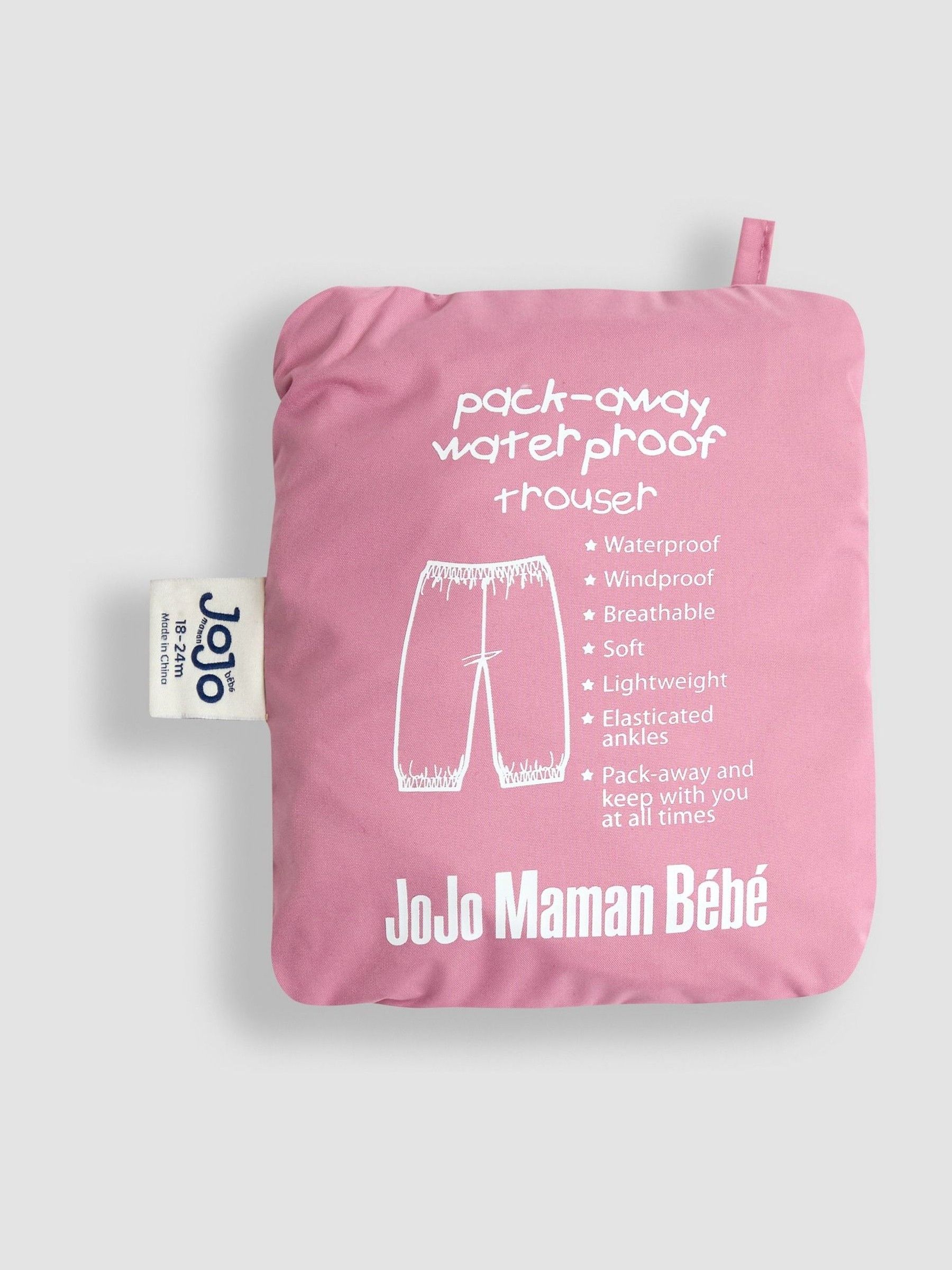 Pink Pack-Away Waterproof Trousers - Image 3 of 4