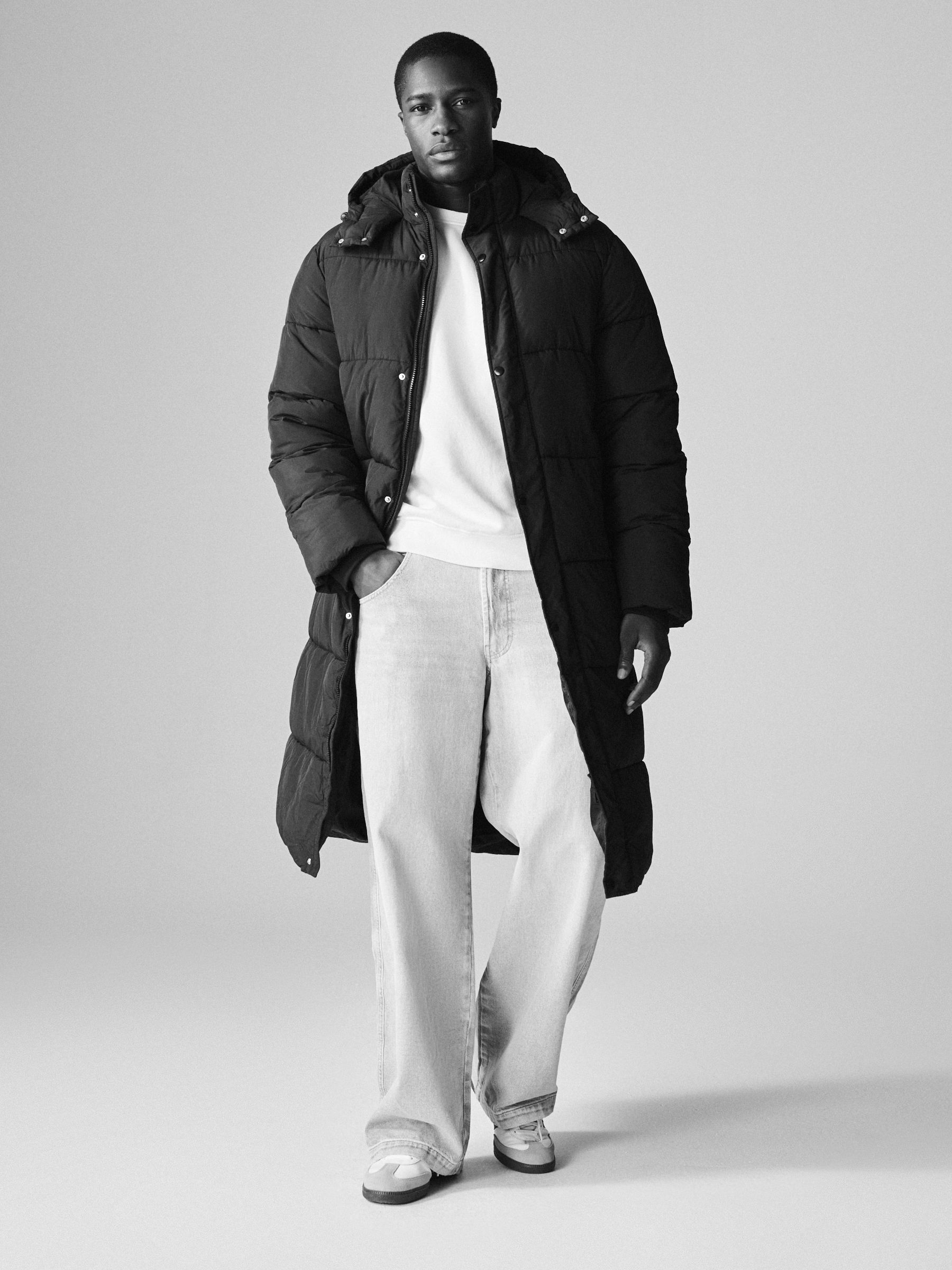 Long Hooded Puffer Coat - Image 3 of 10