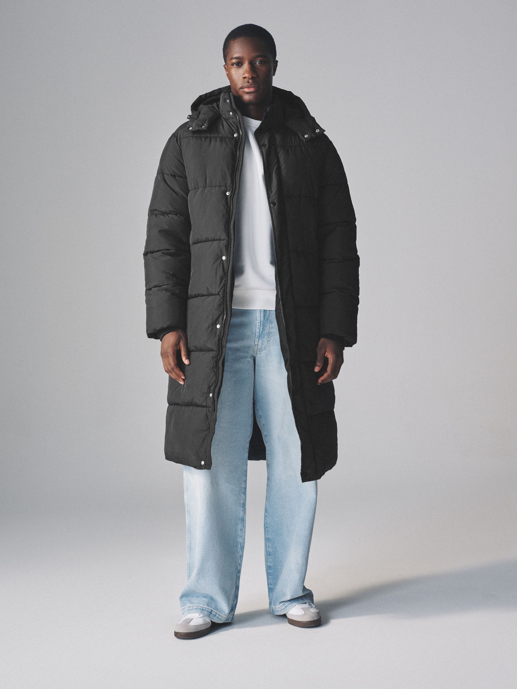 Long Hooded Puffer Coat - Image 4 of 10