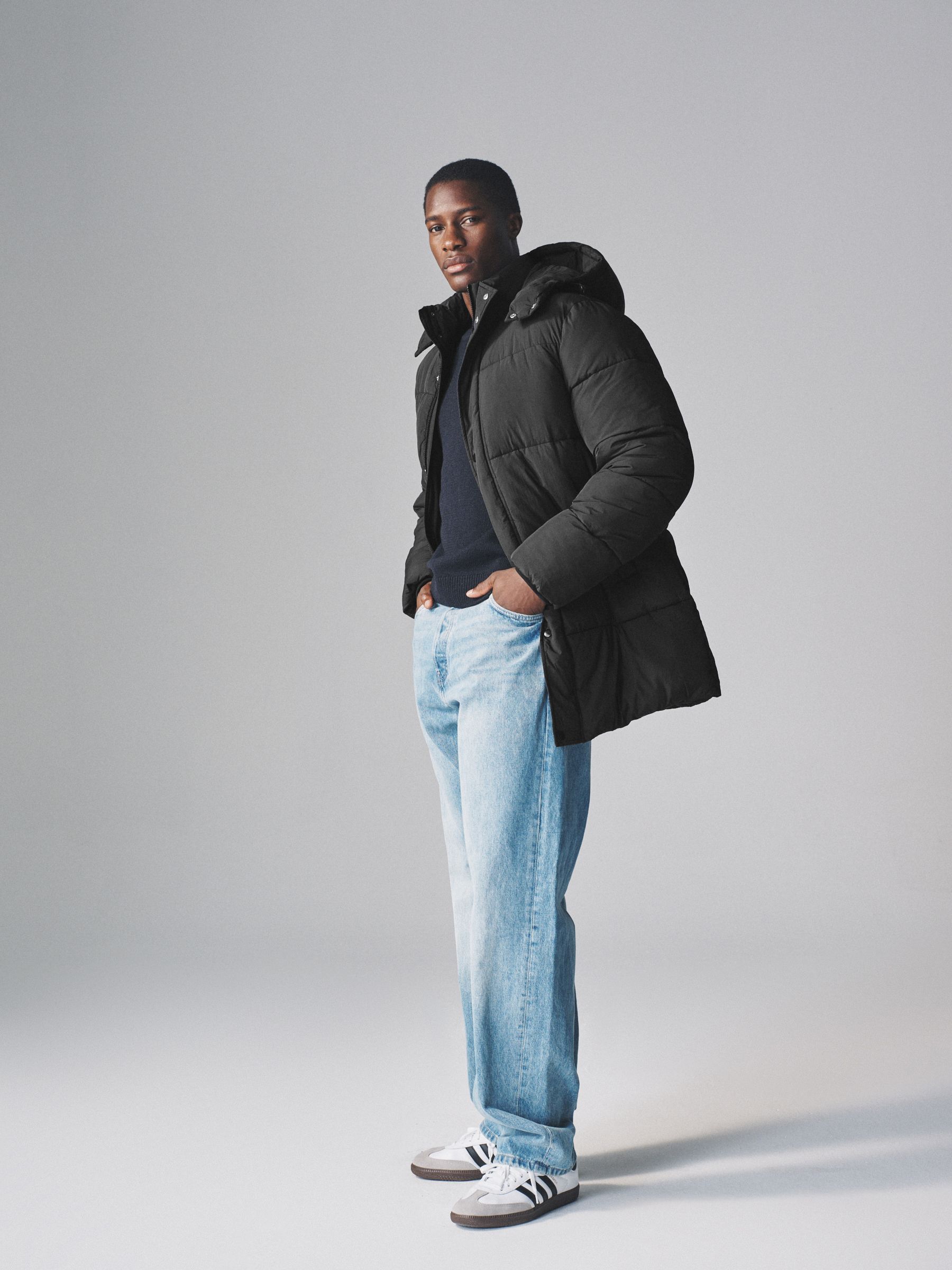 Mid Length Hooded Puffer Coat - Image 5 of 9