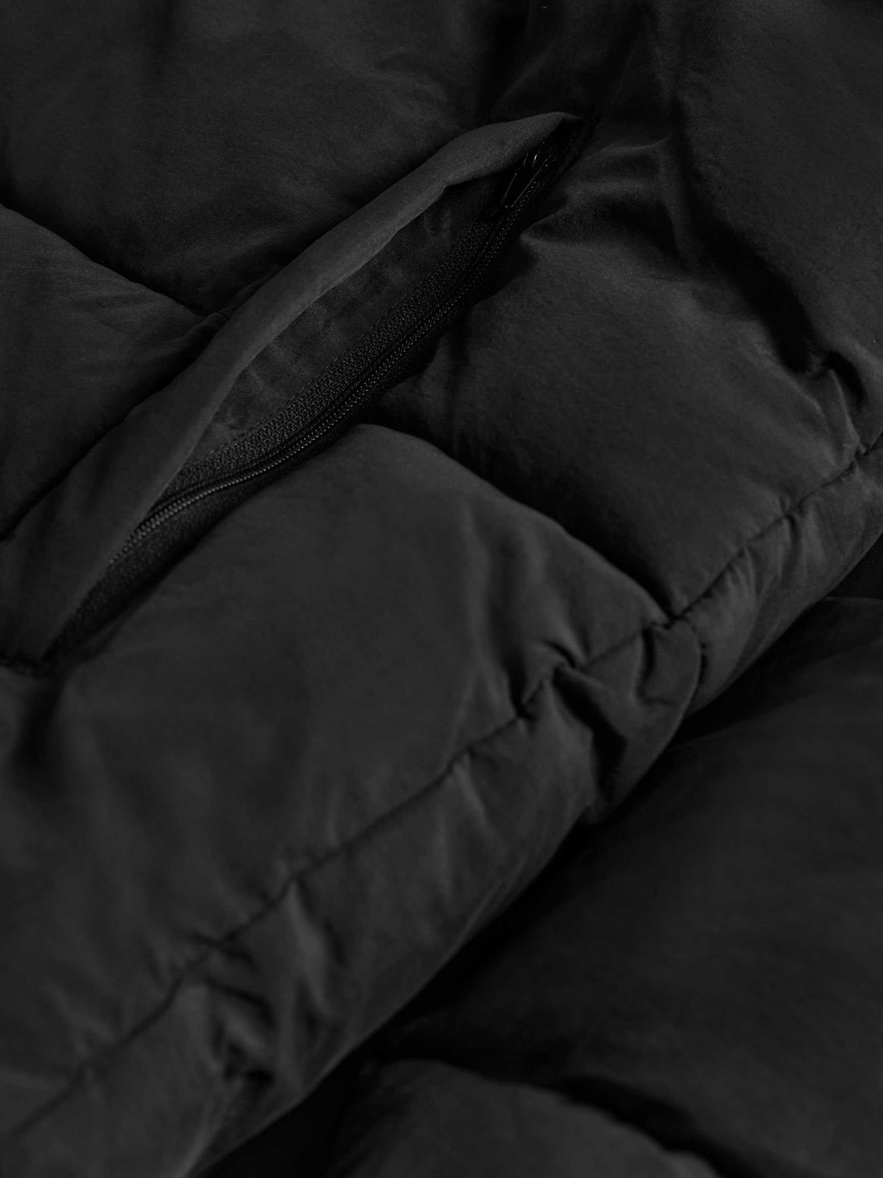 Black Mid Length Hooded Puffer Coat - Image 6 of 6 Black Mid Length Hooded Puffer Coat - Image 6 of 6