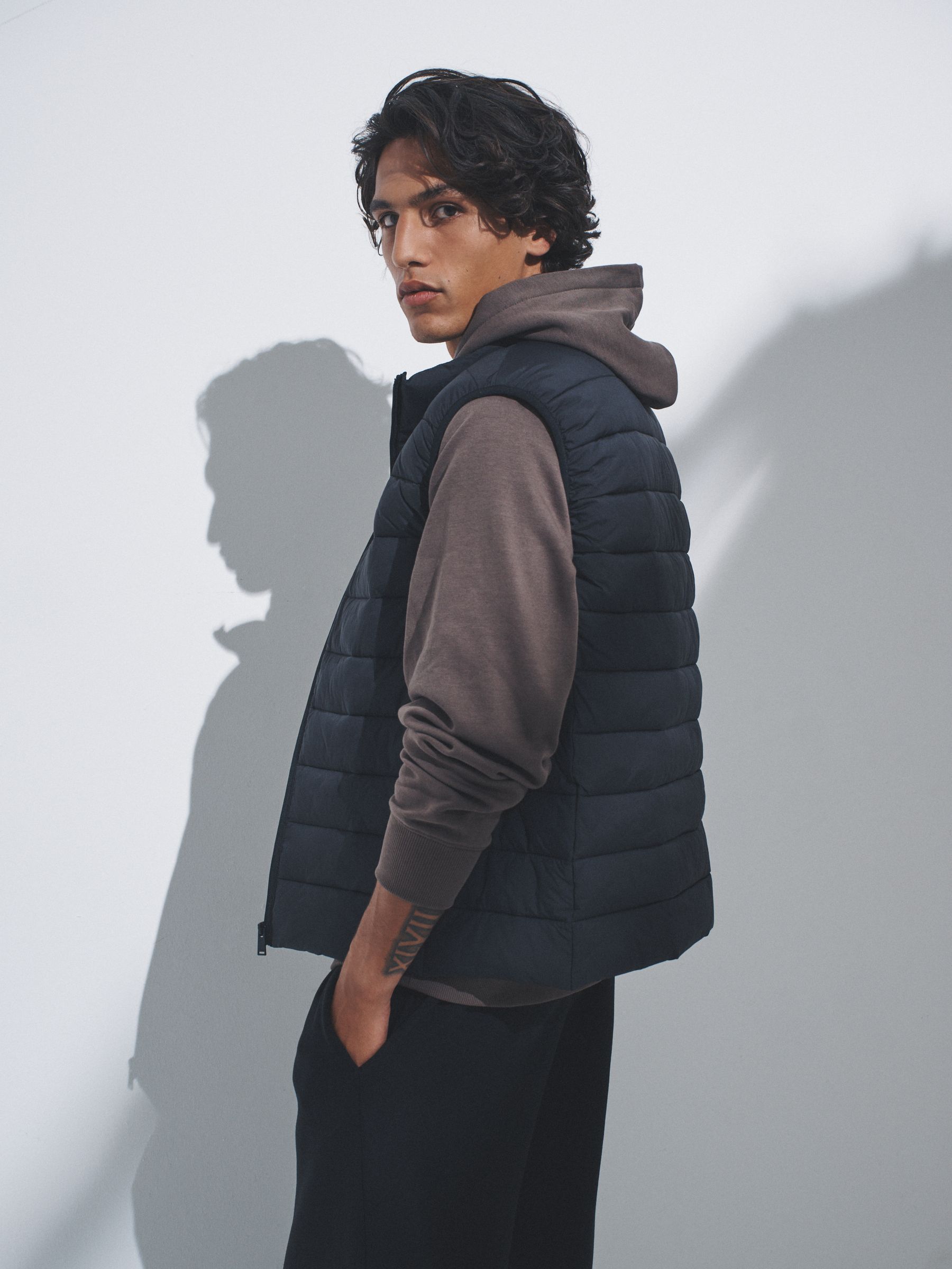 Black 2 Pack Light Weight Gilet & Short Padded Coat - Image 6 of 6