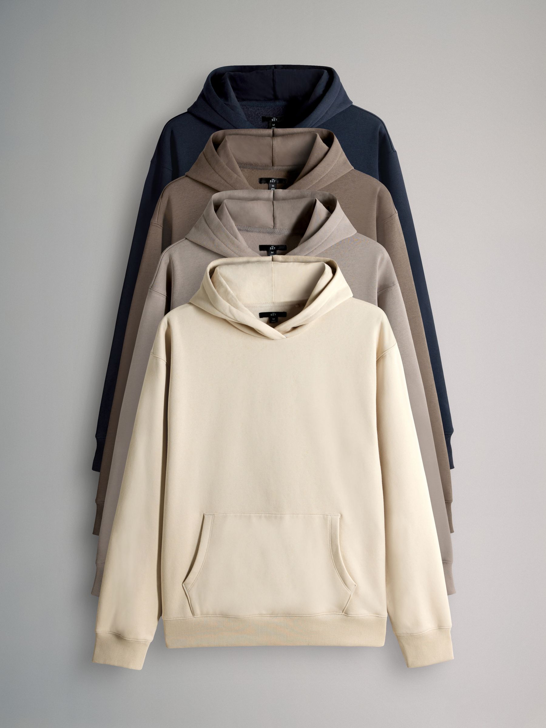 Navy Blue/Brown - 4 Pack Relaxed Hoodies - Image 2 of 13