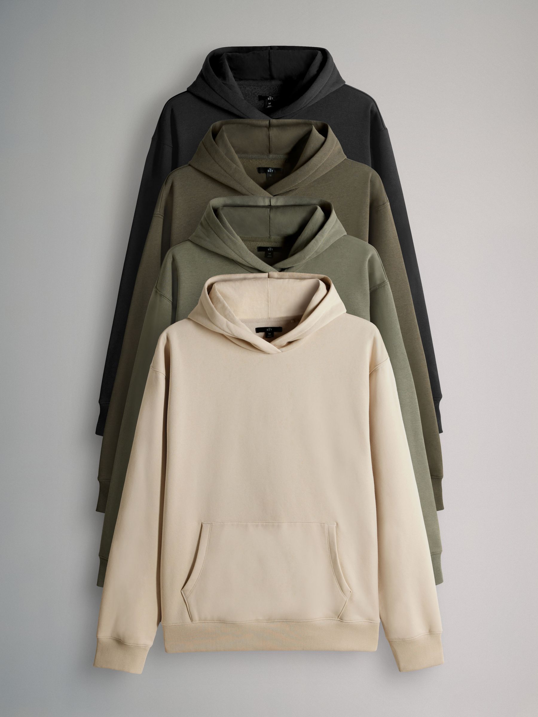 Black/Brown - 4 Pack Relaxed Hoodies - Image 1 of 7