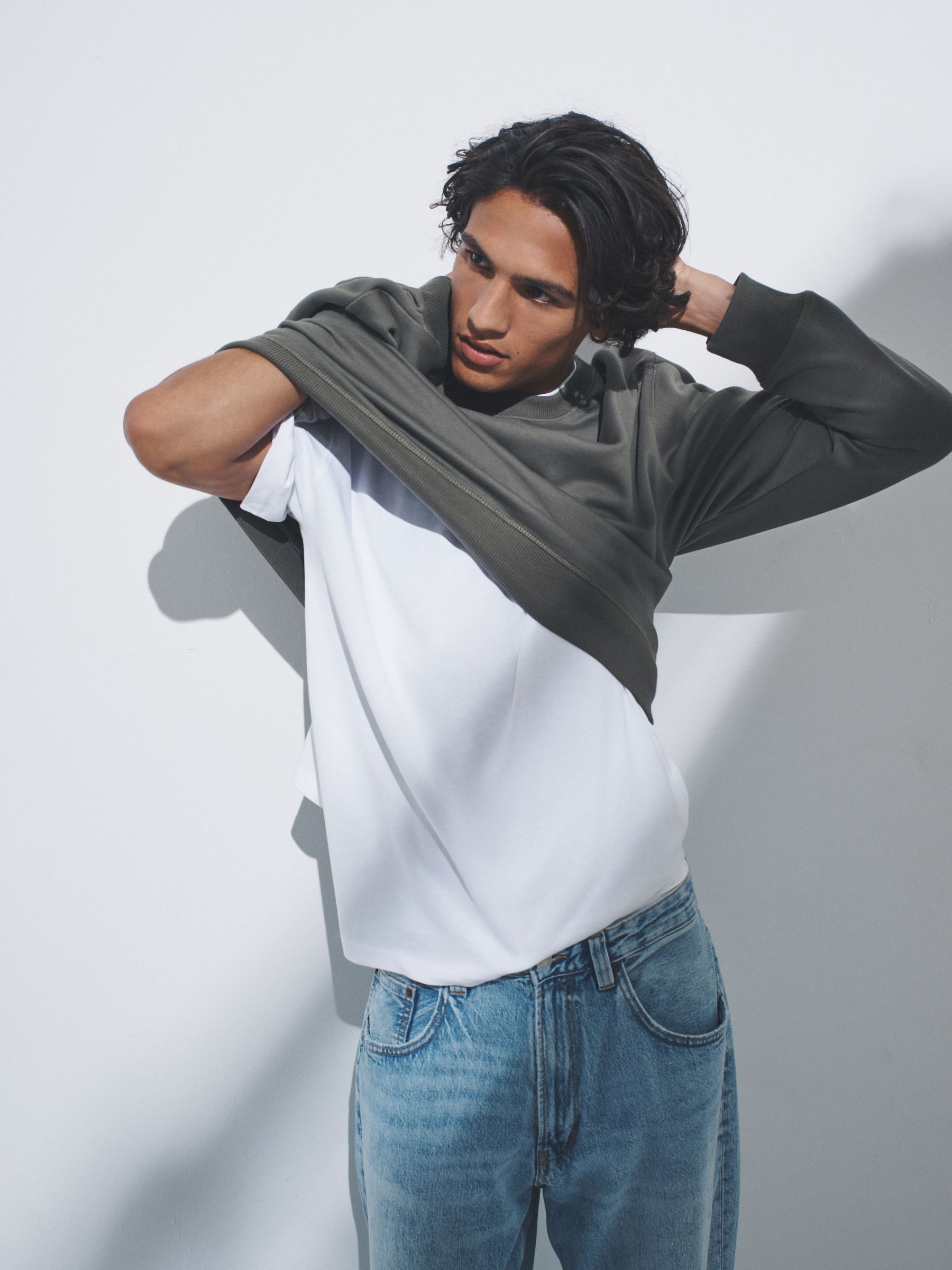 Black/Green - 3 Pack Crew Neck Sweatshirt - Image 7 of 13