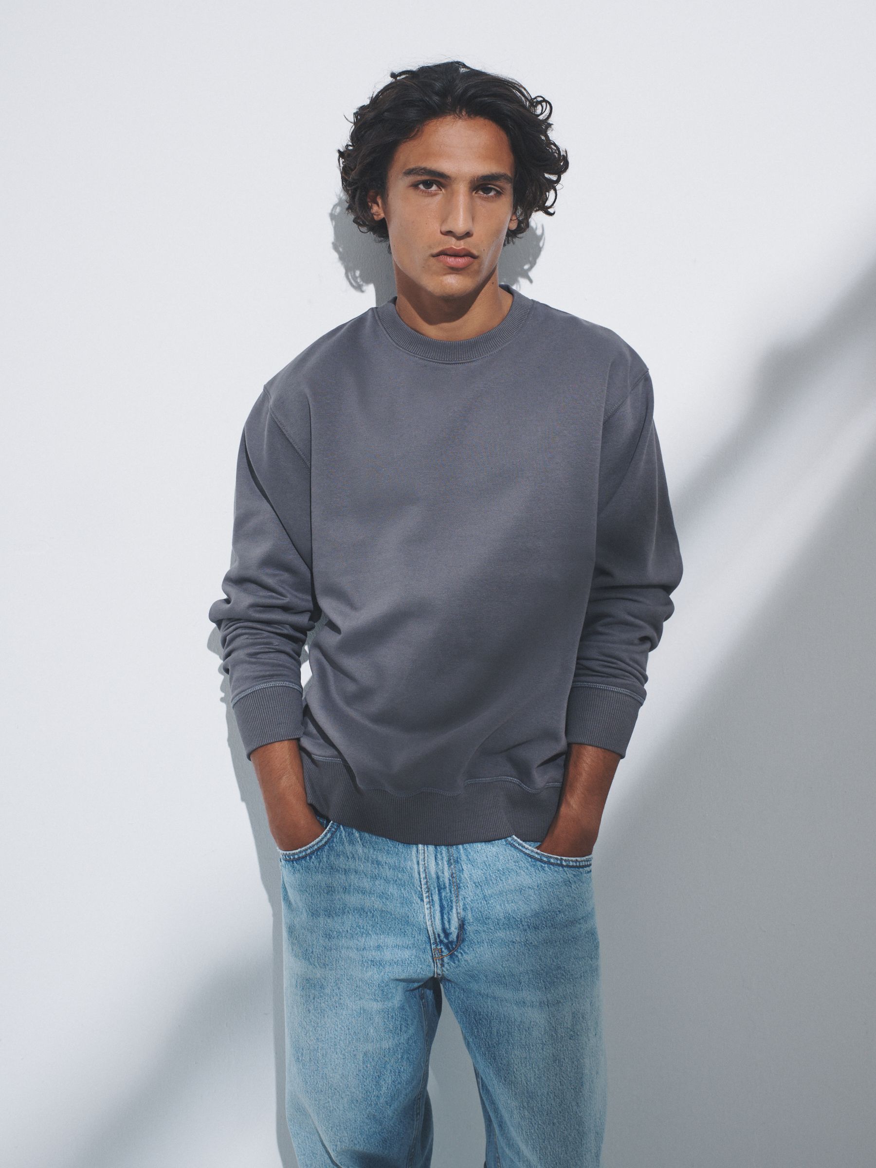 Blue/Grey - Crew Neck Sweatshirt - Image 1 of 6