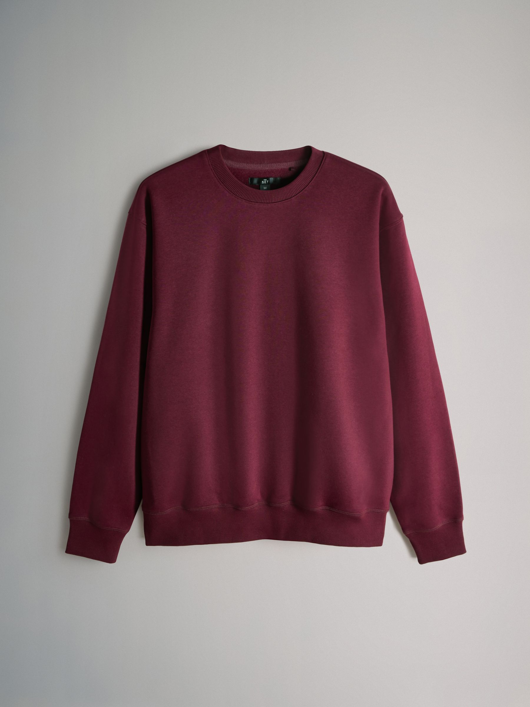 Black/Burgundy Crew Neck Relaxed Fit Sweatshirts 4 Pack - Image 5 of 7