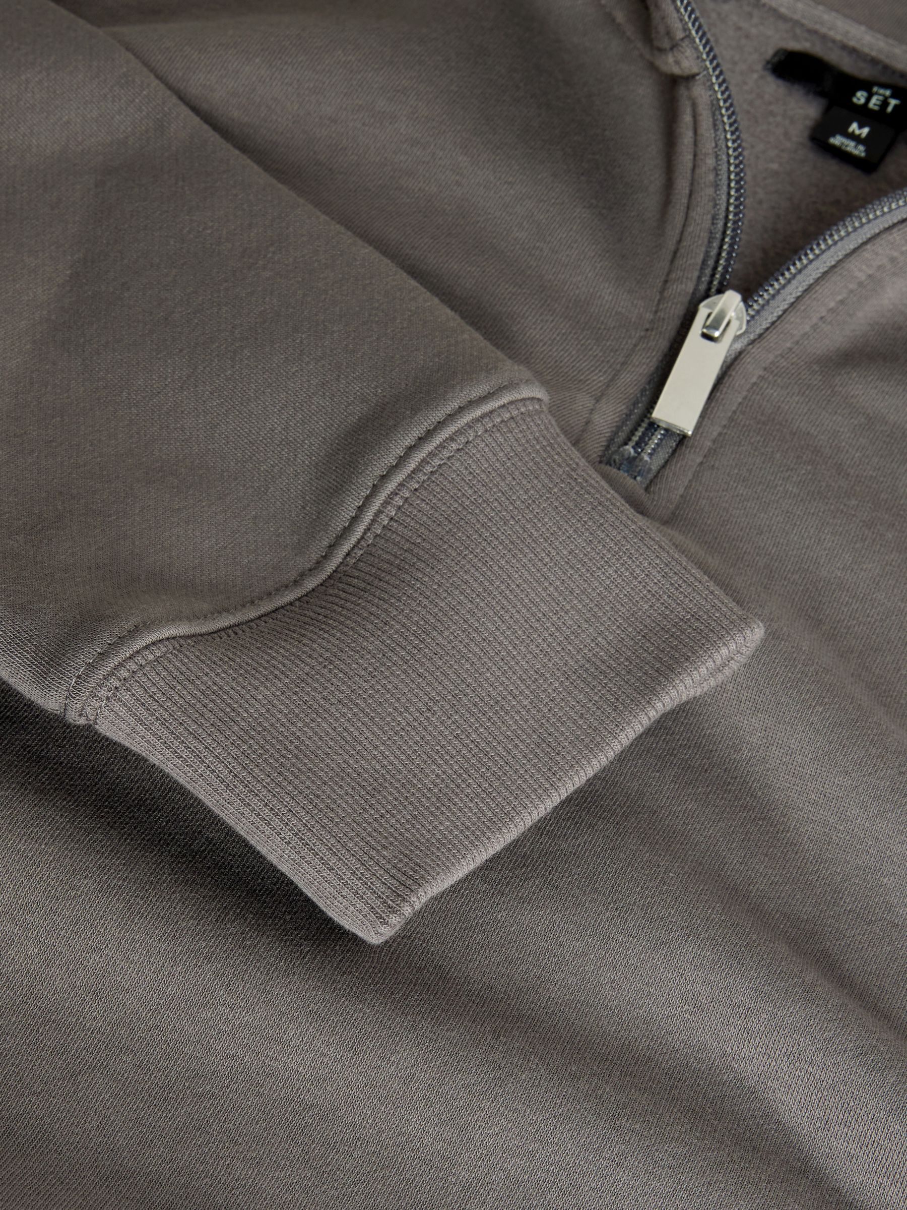Black/Grey - 2 Pack Zip Neck Sweatshirt - Image 5 of 5