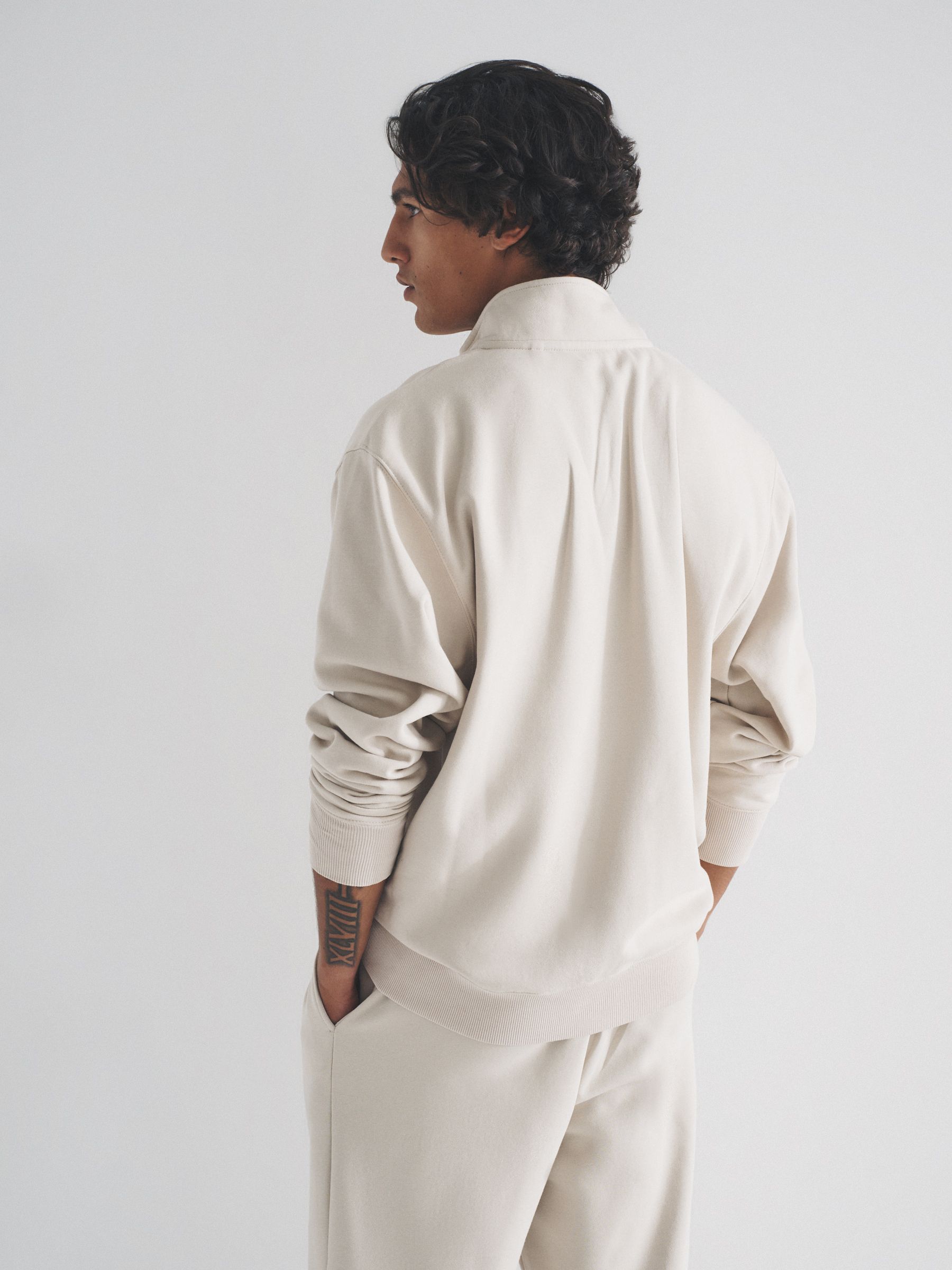 Navy Blue/Brown - 2 Pack Zip Neck Sweatshirt - Image 6 of 11