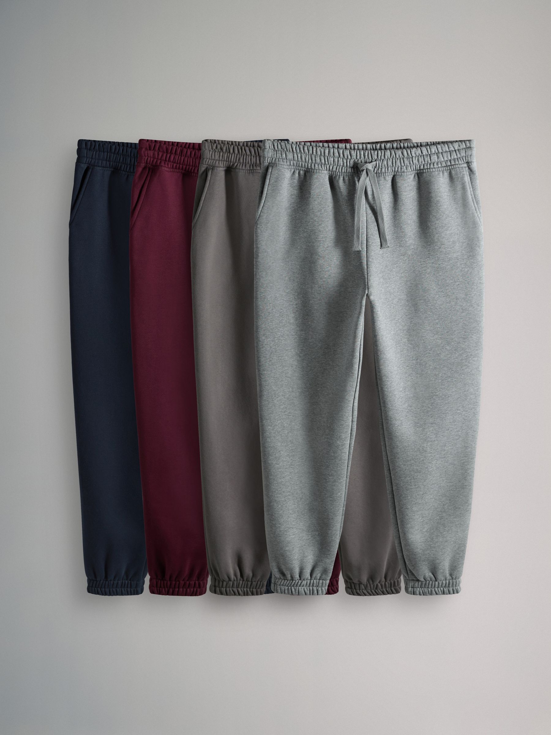 Navy Blue/Grey/Red - 4 Pack Cuffed Joggers - Image 1 of 6