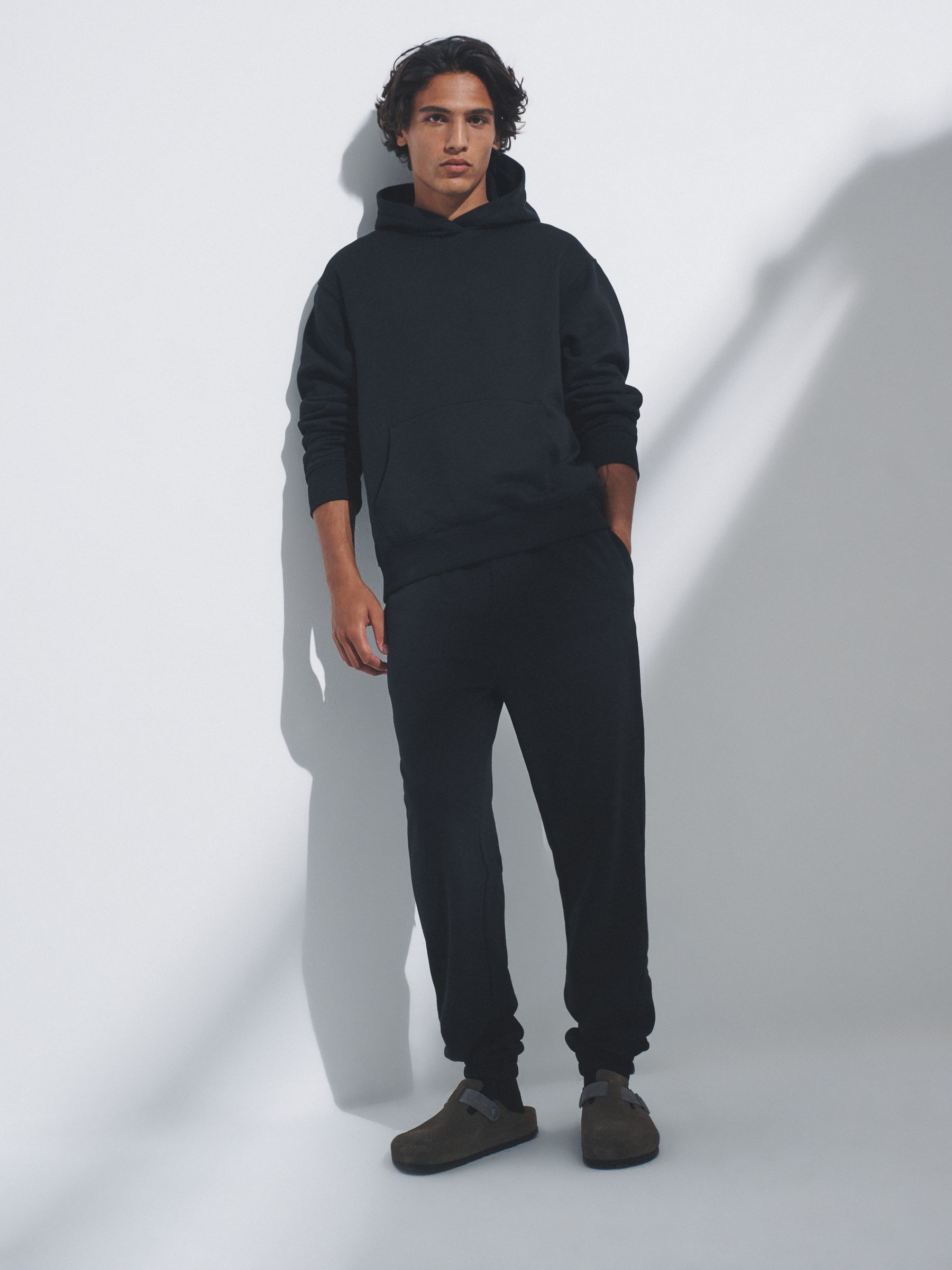 Hooded Sweatshirt and Jogger Set Black - Image 1 of 6 Hooded Sweatshirt and Jogger Set Black - Image 1 of 6
