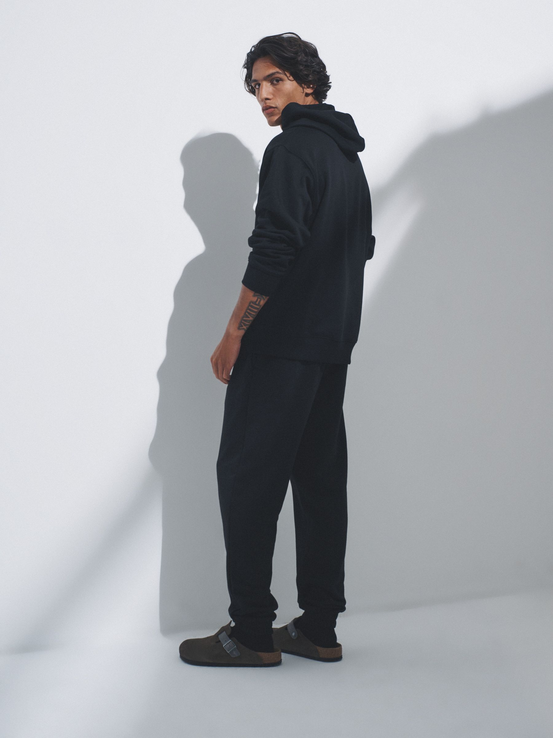 Hooded Sweatshirt and Jogger Set Black - Image 2 of 6 Hooded Sweatshirt and Jogger Set Black - Image 2 of 6
