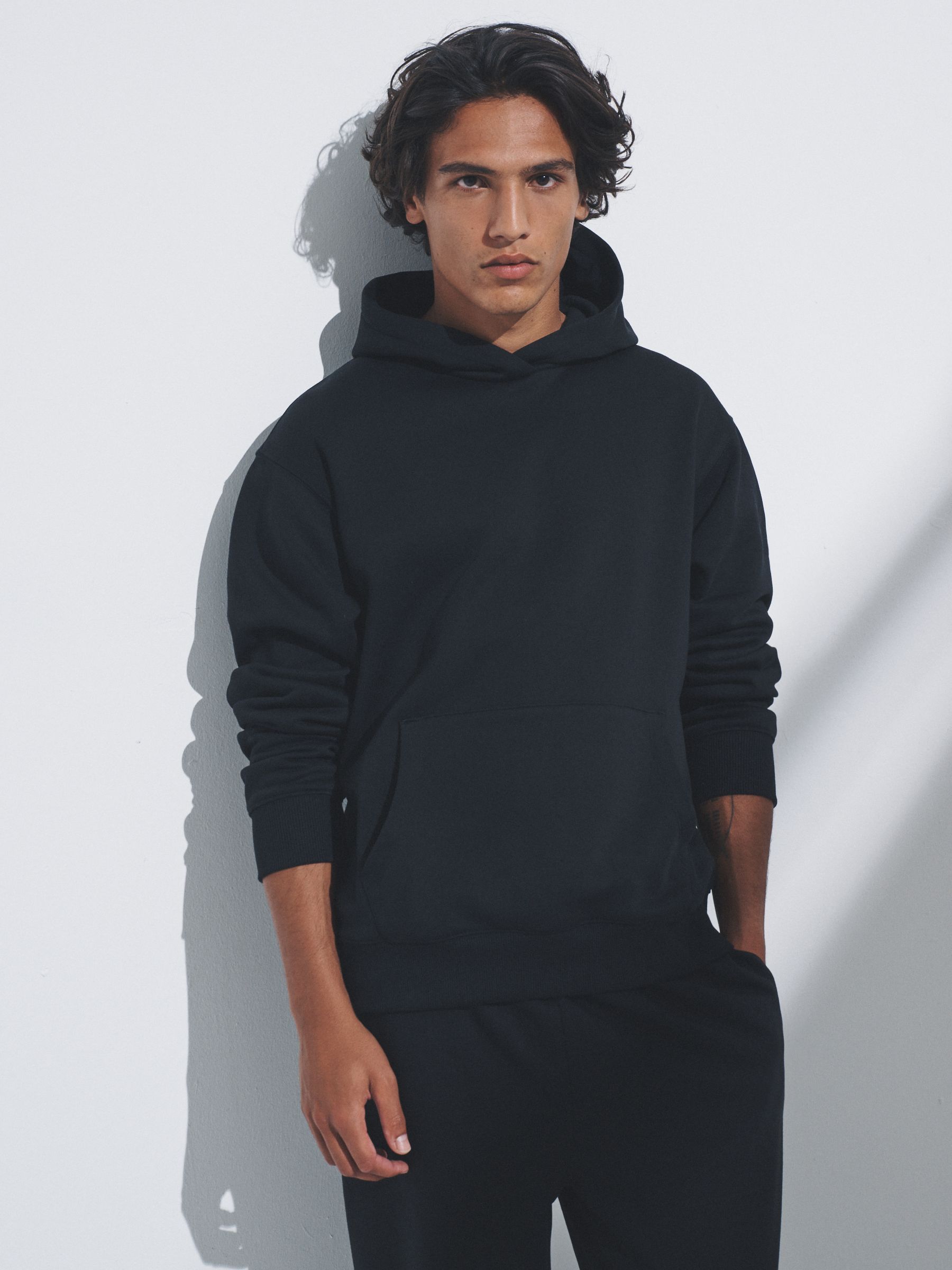 Hooded Sweatshirt and Jogger Set Black - Image 3 of 6