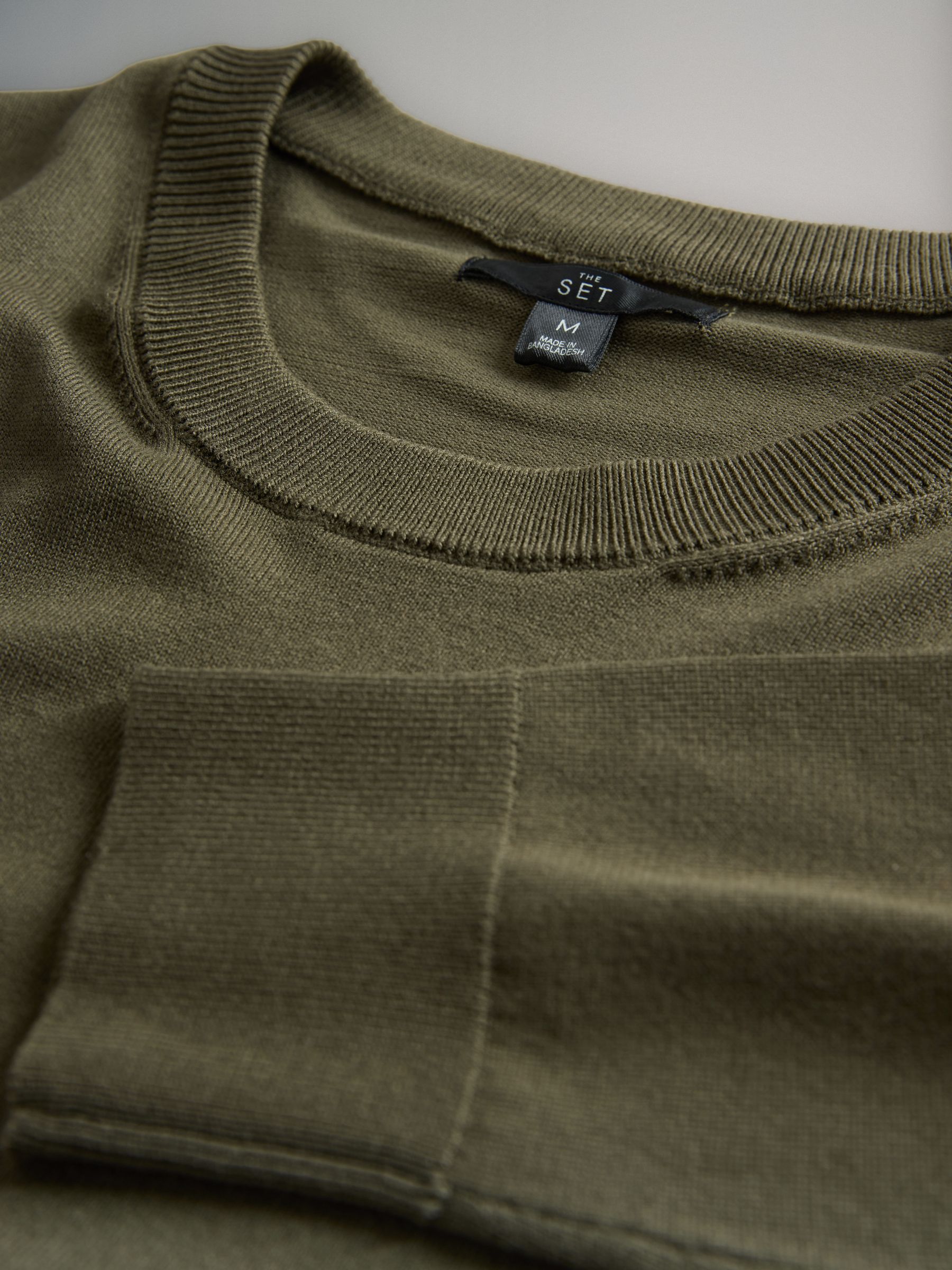 Black/Navy Blue/Khaki/Brown 4 Pack Long Sleeve Knitted Crew Jumpers - Image 6 of 6