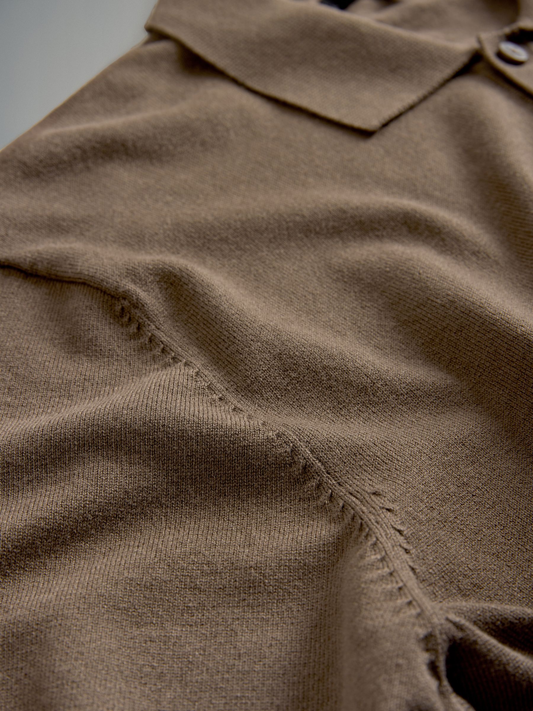 Black/Grey/Brown - 3 Pack Long Sleeve Knitted Polo Jumpers - Image 11 of 11