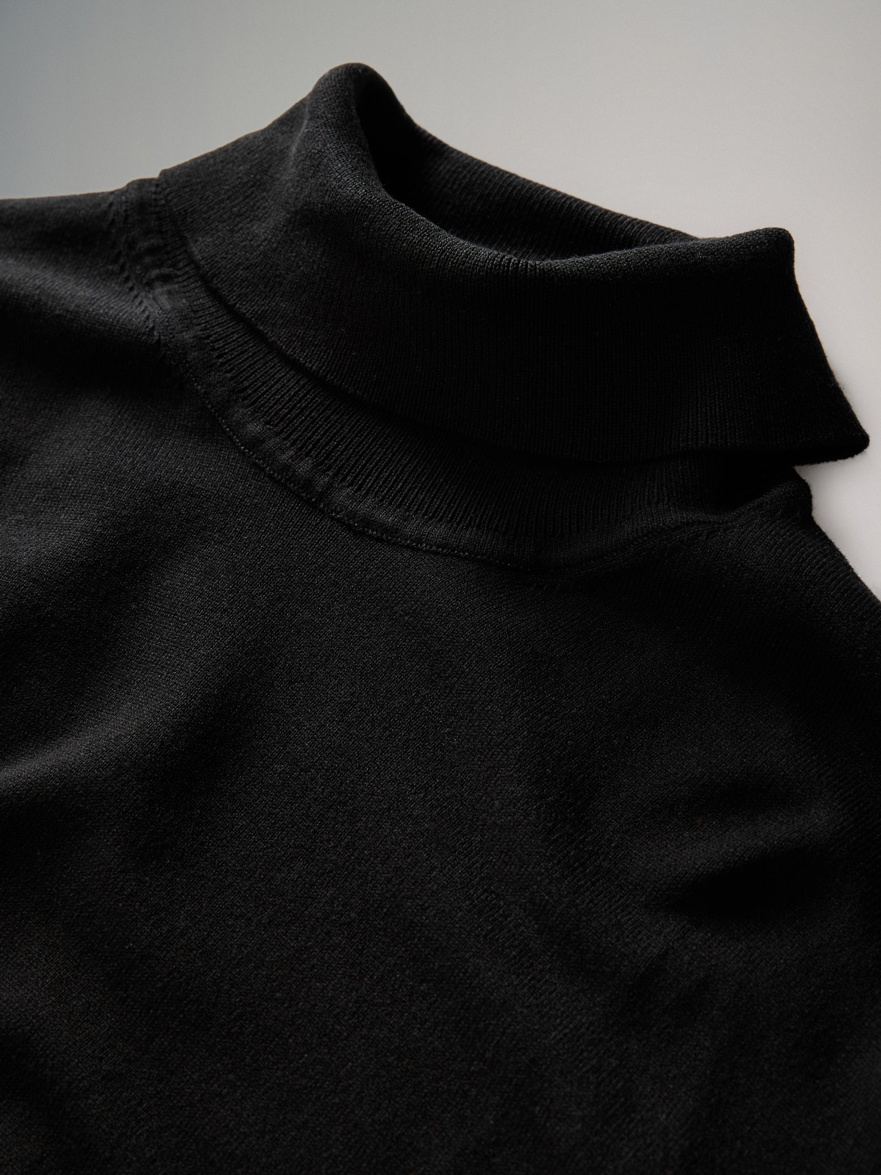 Black/Navy 2 Pack Long Sleeve Roll Neck Jumpers - Image 6 of 6