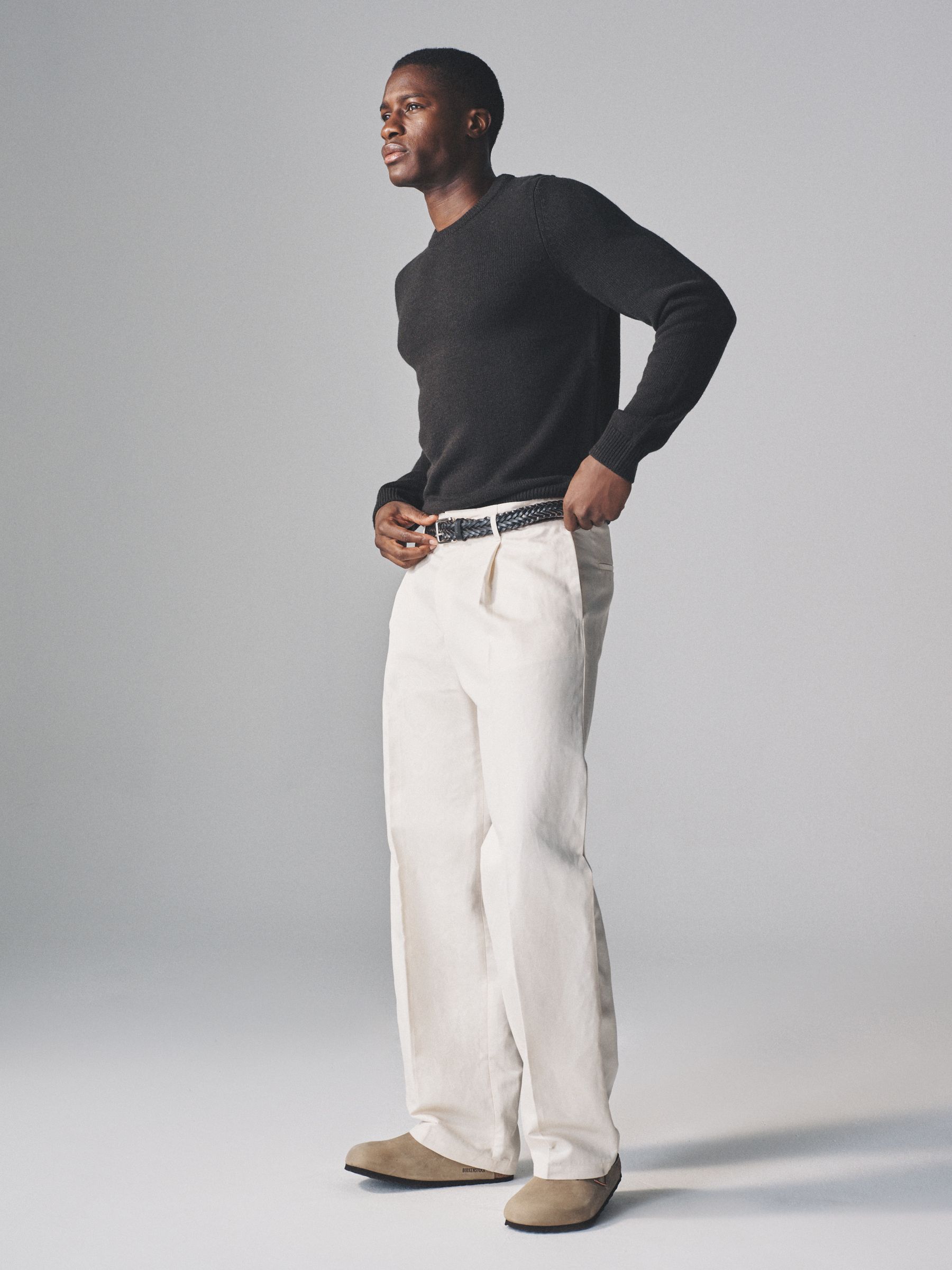 Charcoal/Grey marl - 2 Pack Crew Neck Knitted Jumpers with Wool - Image 5 of 9