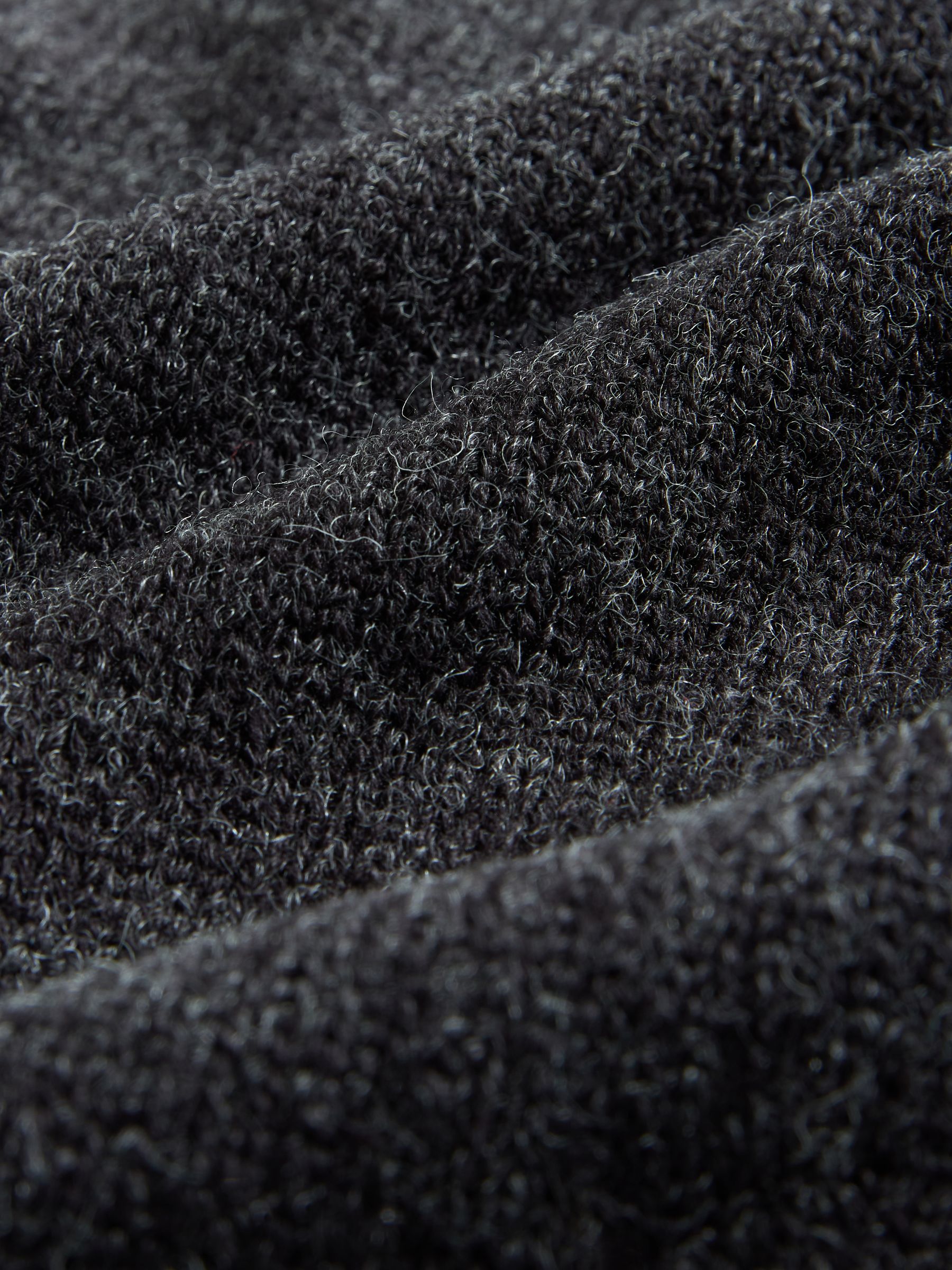 Charcoal/Grey marl - 2 Pack Crew Neck Knitted Jumpers with Wool - Image 8 of 9