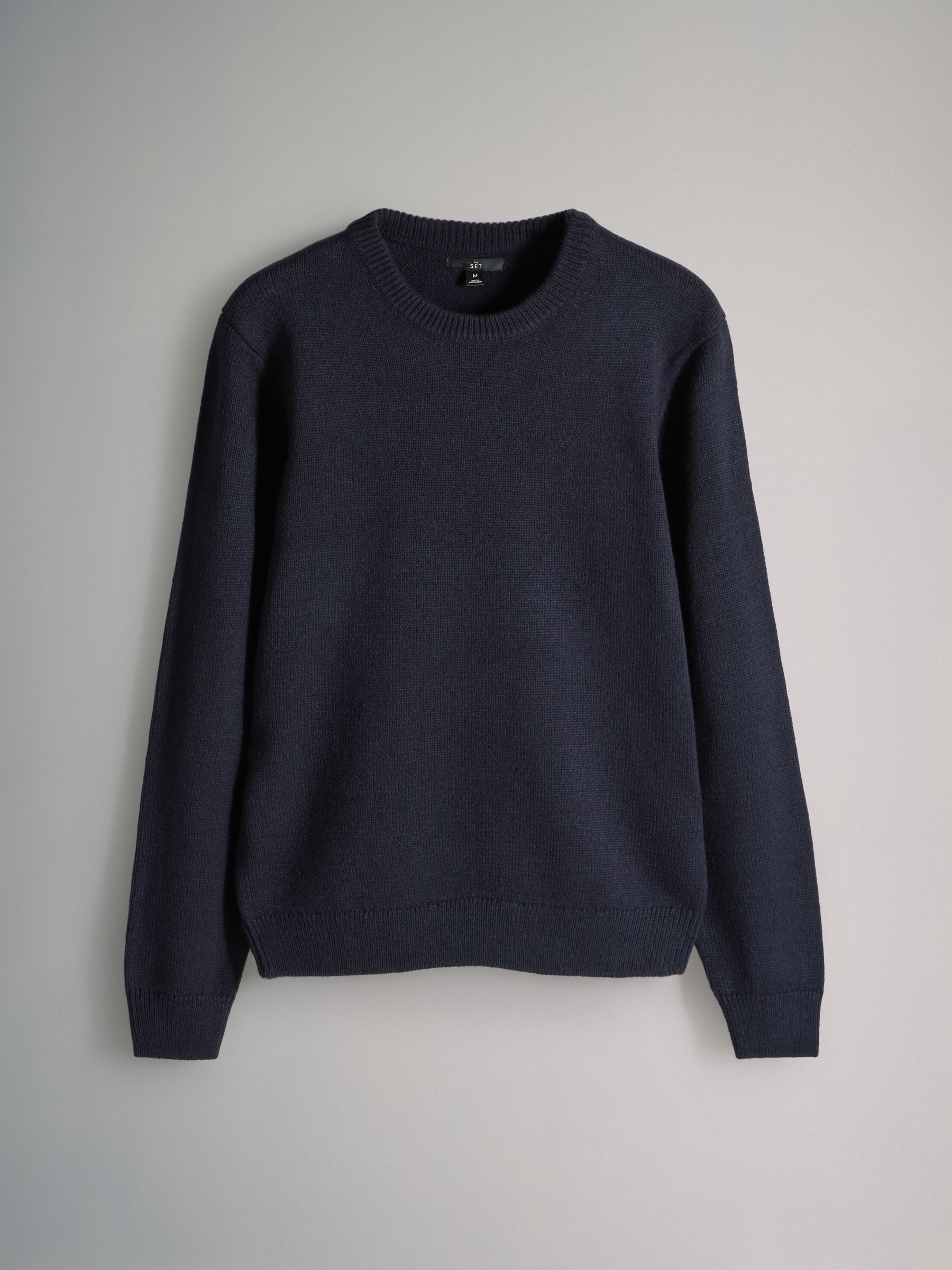 Brown/Navy - 2 Pack Crew Neck Knitted Jumpers with Wool - Image 12 of 14