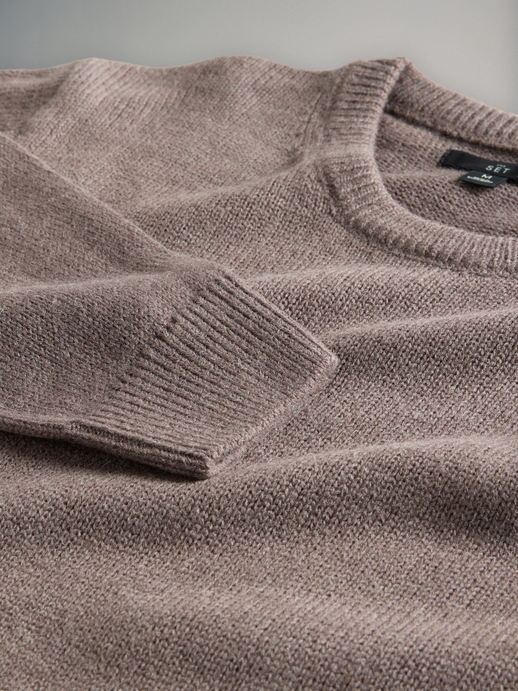 Brown/Navy - 2 Pack Crew Neck Knitted Jumpers with Wool - Image 14 of 14