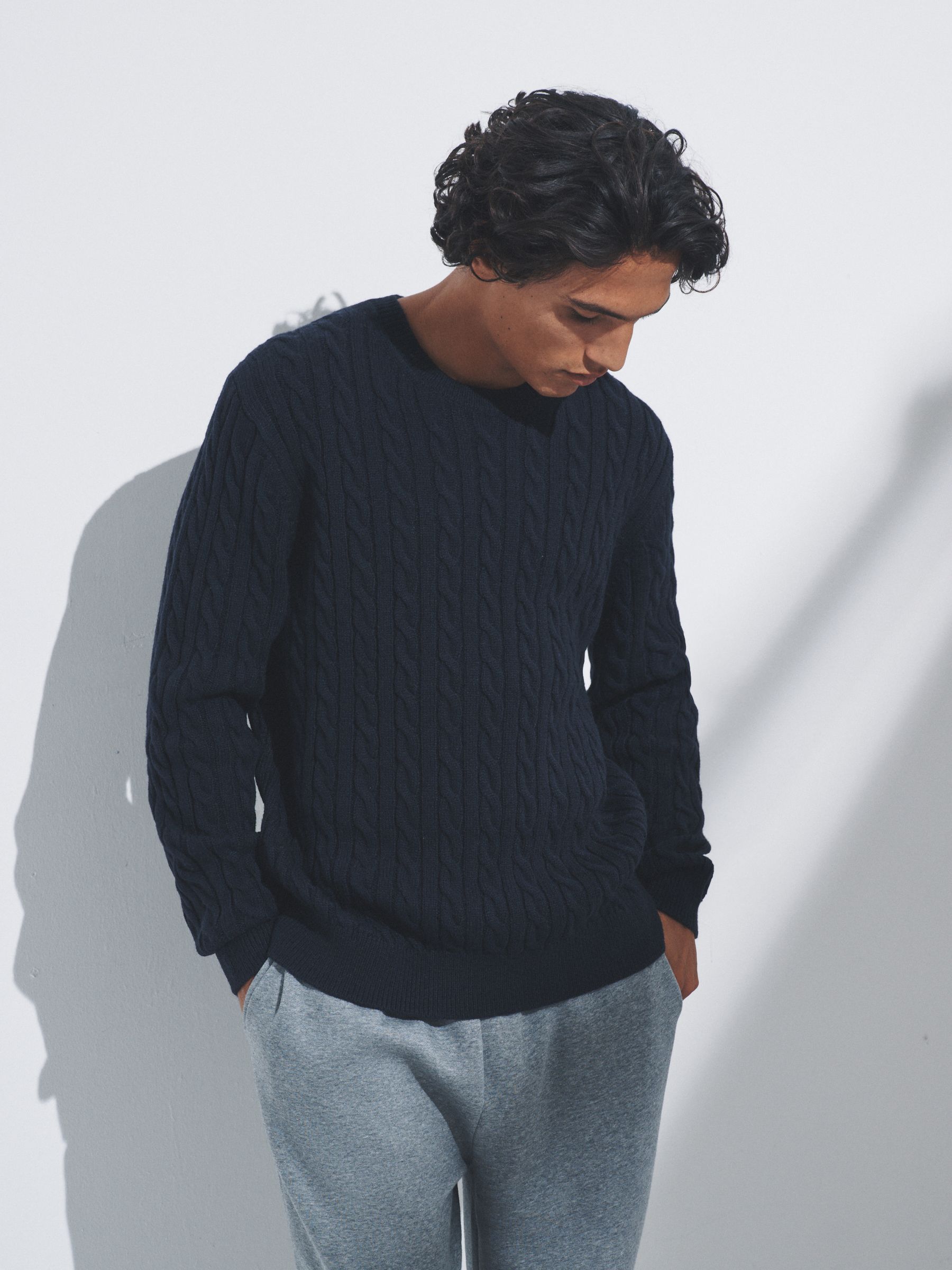 2 Pack Cable Knit Jumpers with Wool - Image 3 of 6