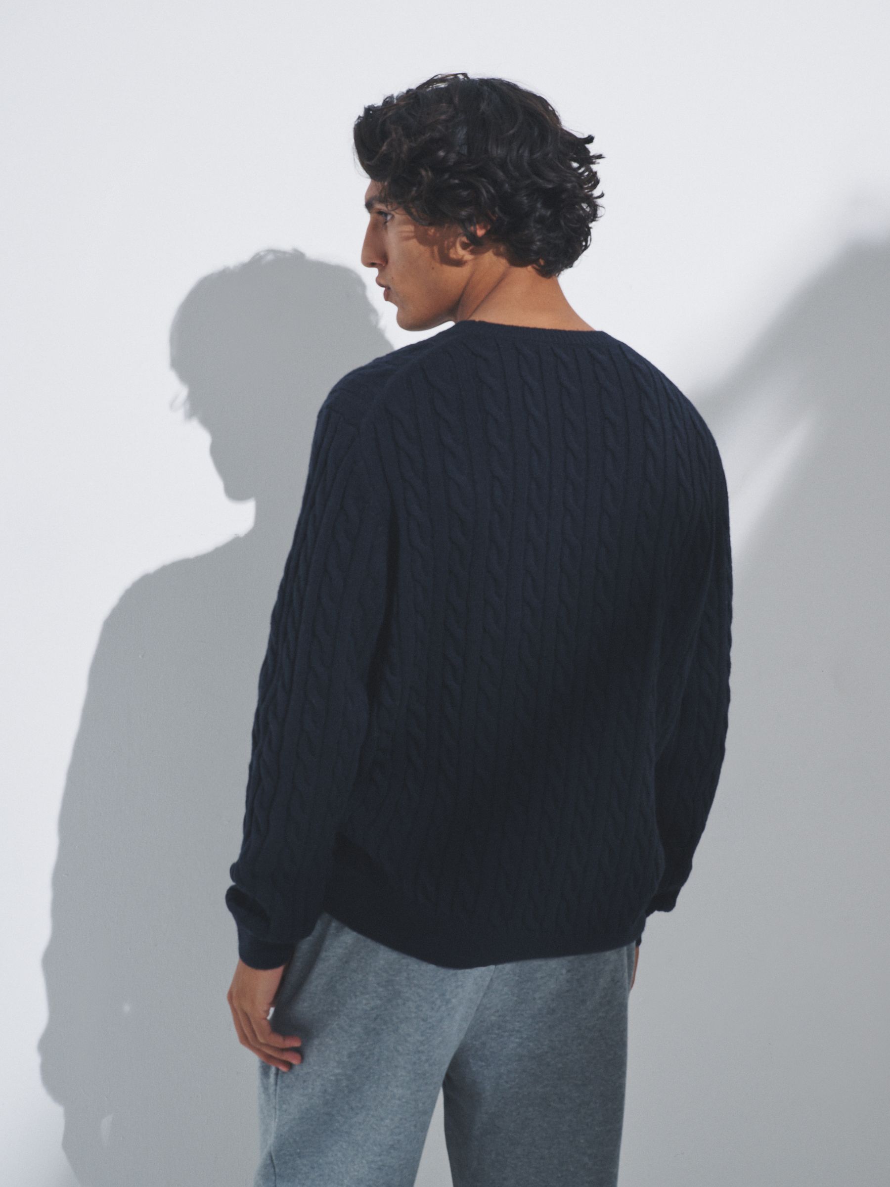 2 Pack Cable Knit Jumpers with Wool - Image 4 of 6