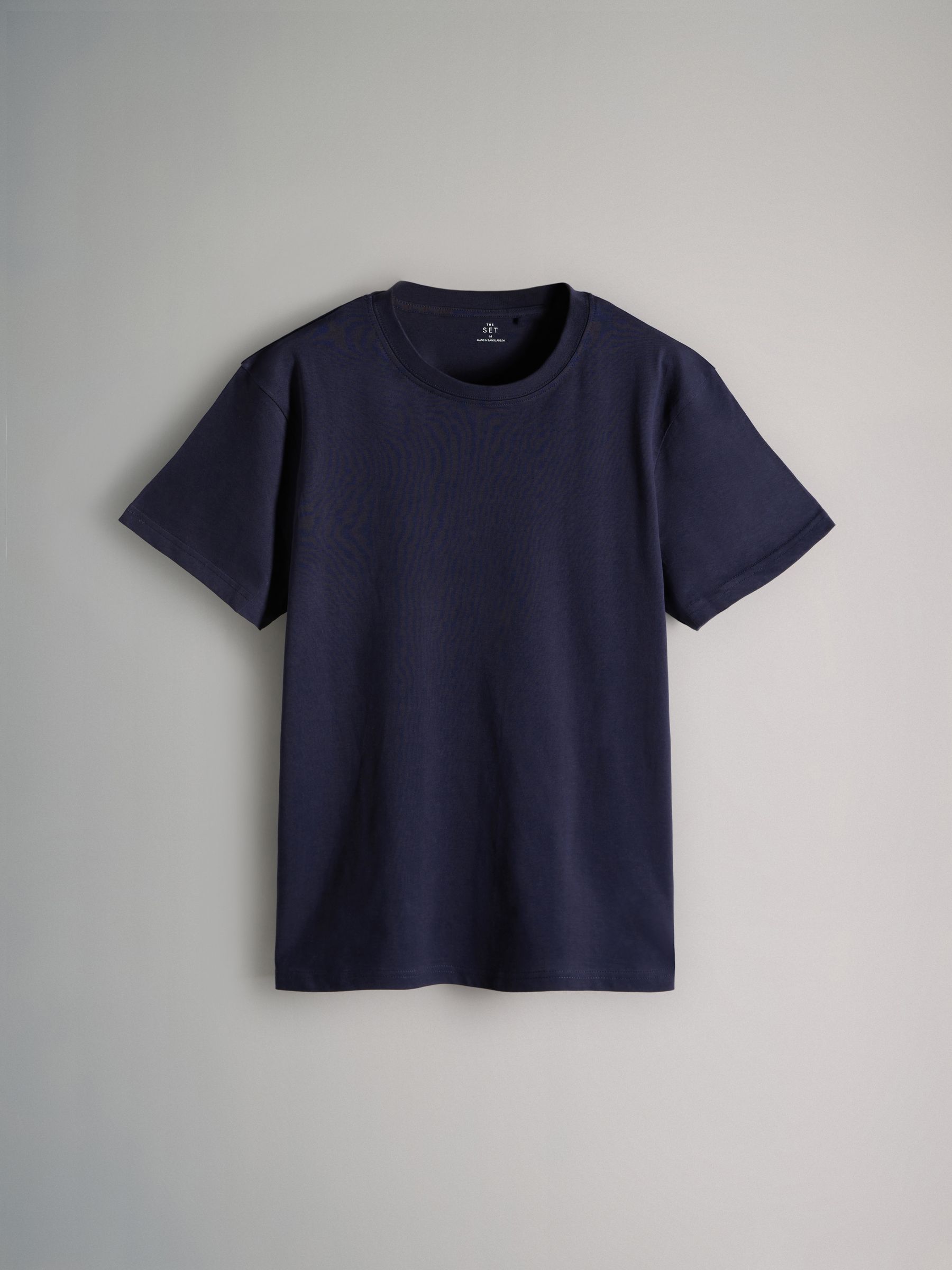 Navy Blue/Brown/White - Regular Fit - 4 Pack Short Sleeve Cotton T-Shirts - Image 8 of 10