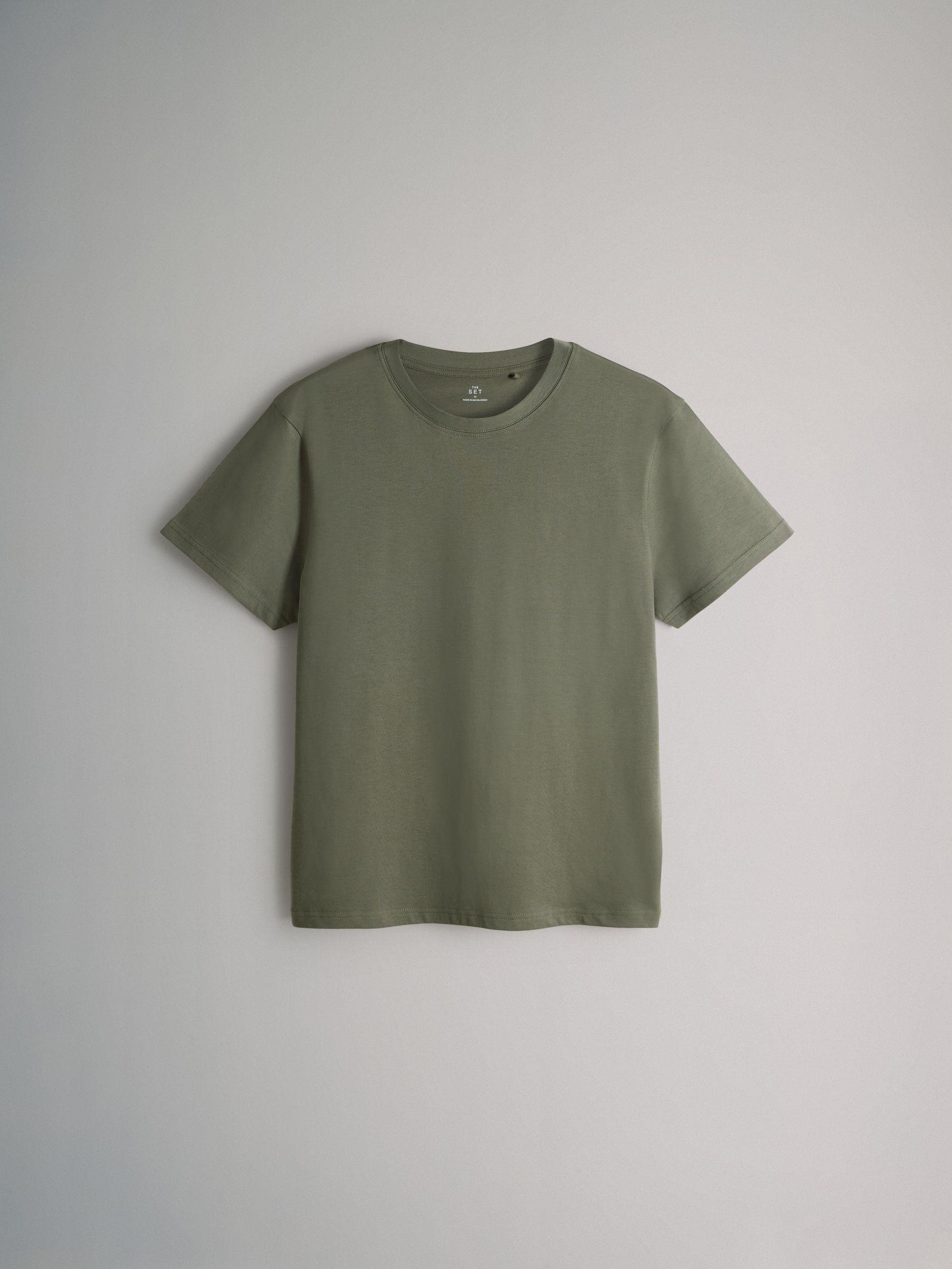 Black/Khaki/Green/Stripe - Regular Fit - 4 Pack Short Sleeve Cotton T-Shirts - Image 13 of 16