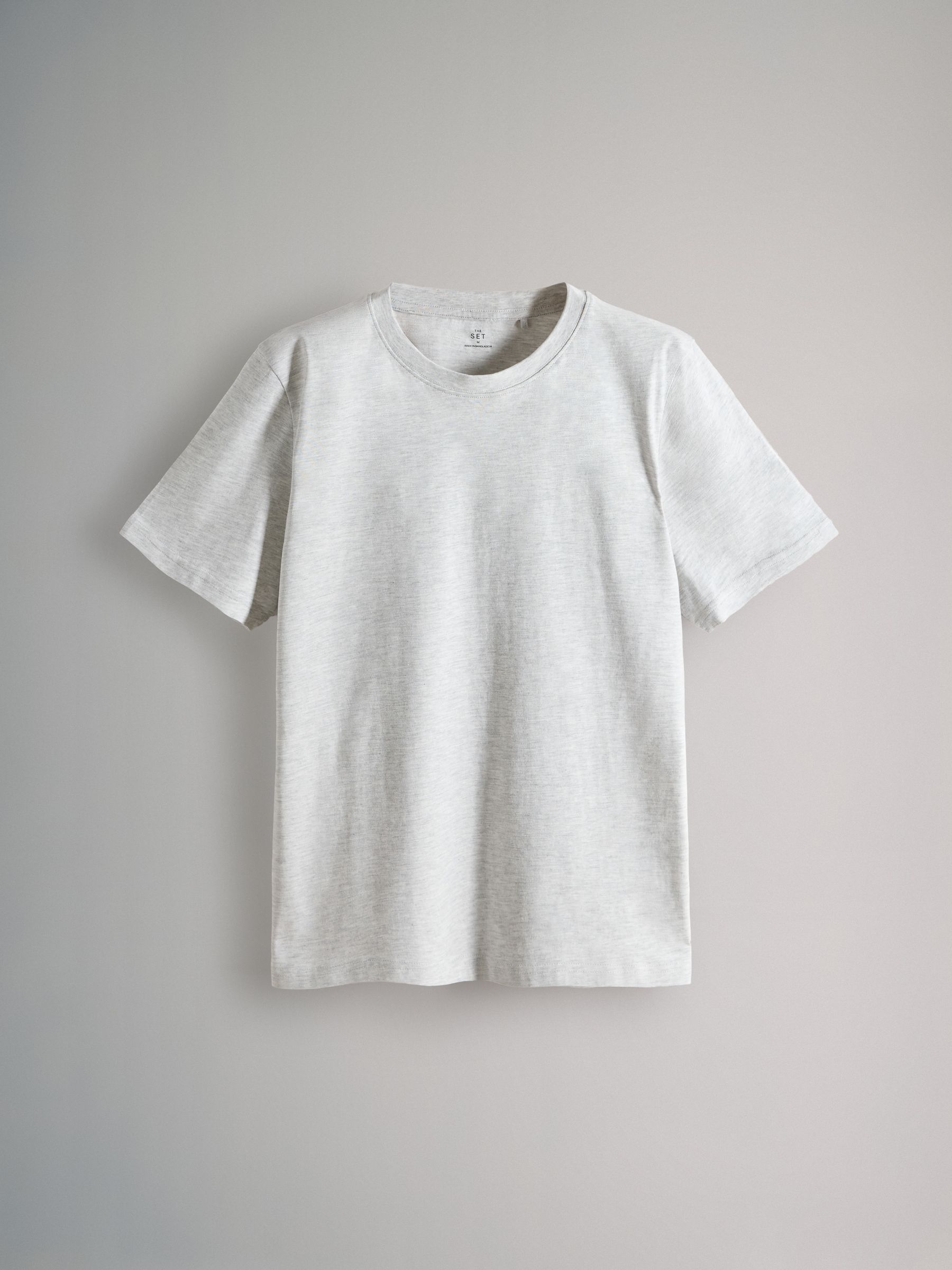Black/Grey/White - Regular Fit - 4 Pack Short Sleeve Cotton T-Shirts - Image 2 of 7