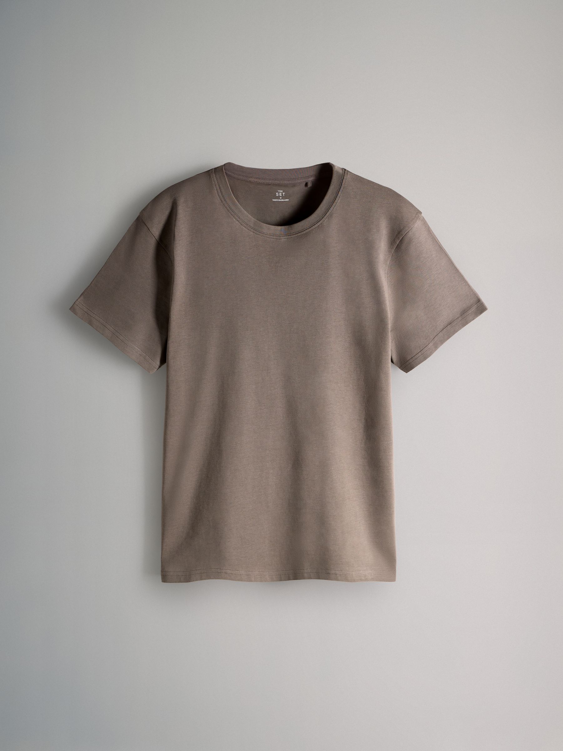 Black/Brown/Cream/White - Regular Fit - 4 Pack Short Sleeve Cotton T-Shirts - Image 4 of 7