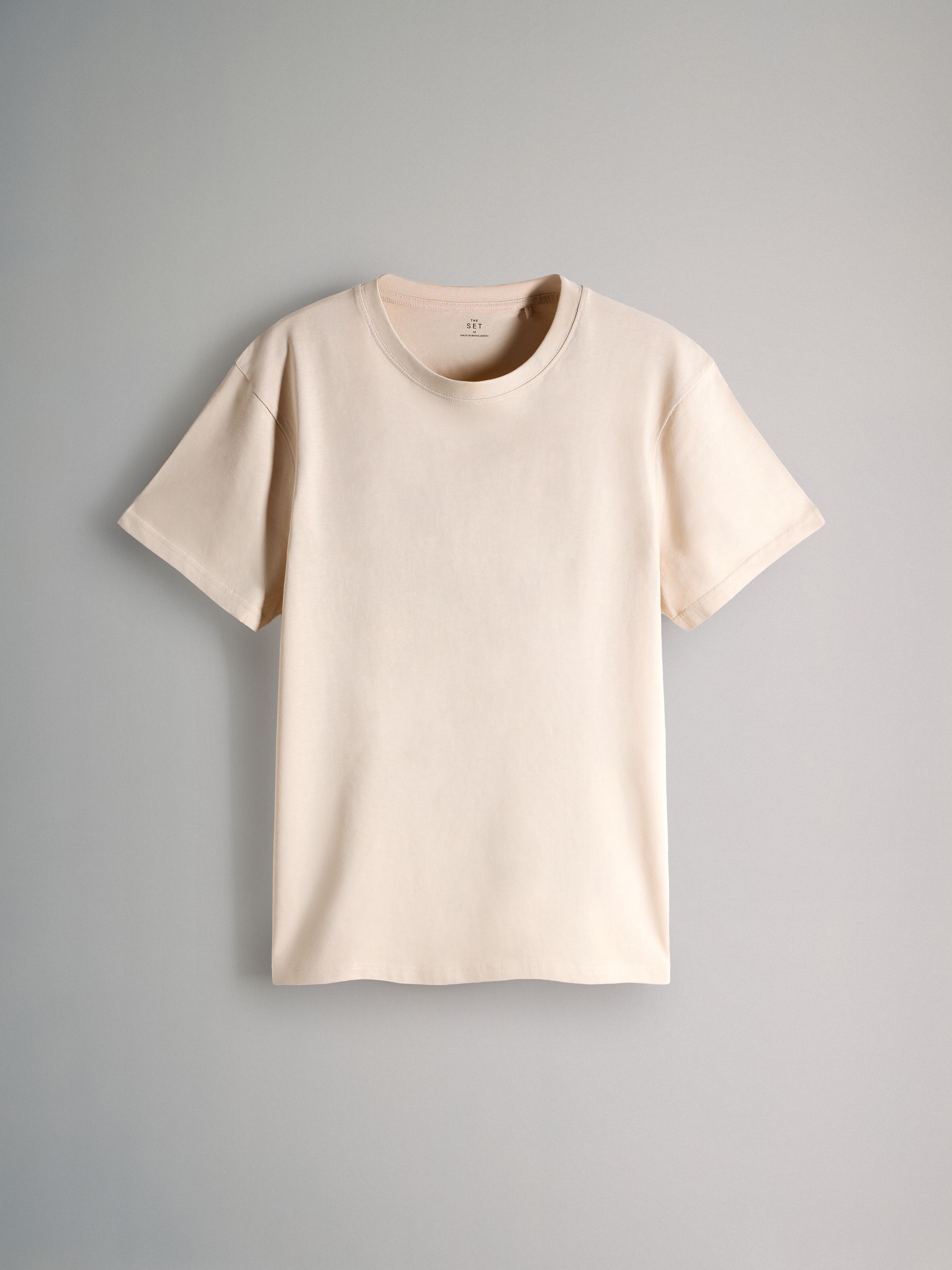 Black/Brown/Cream/White - Regular Fit - 4 Pack Short Sleeve Cotton T-Shirts - Image 5 of 7