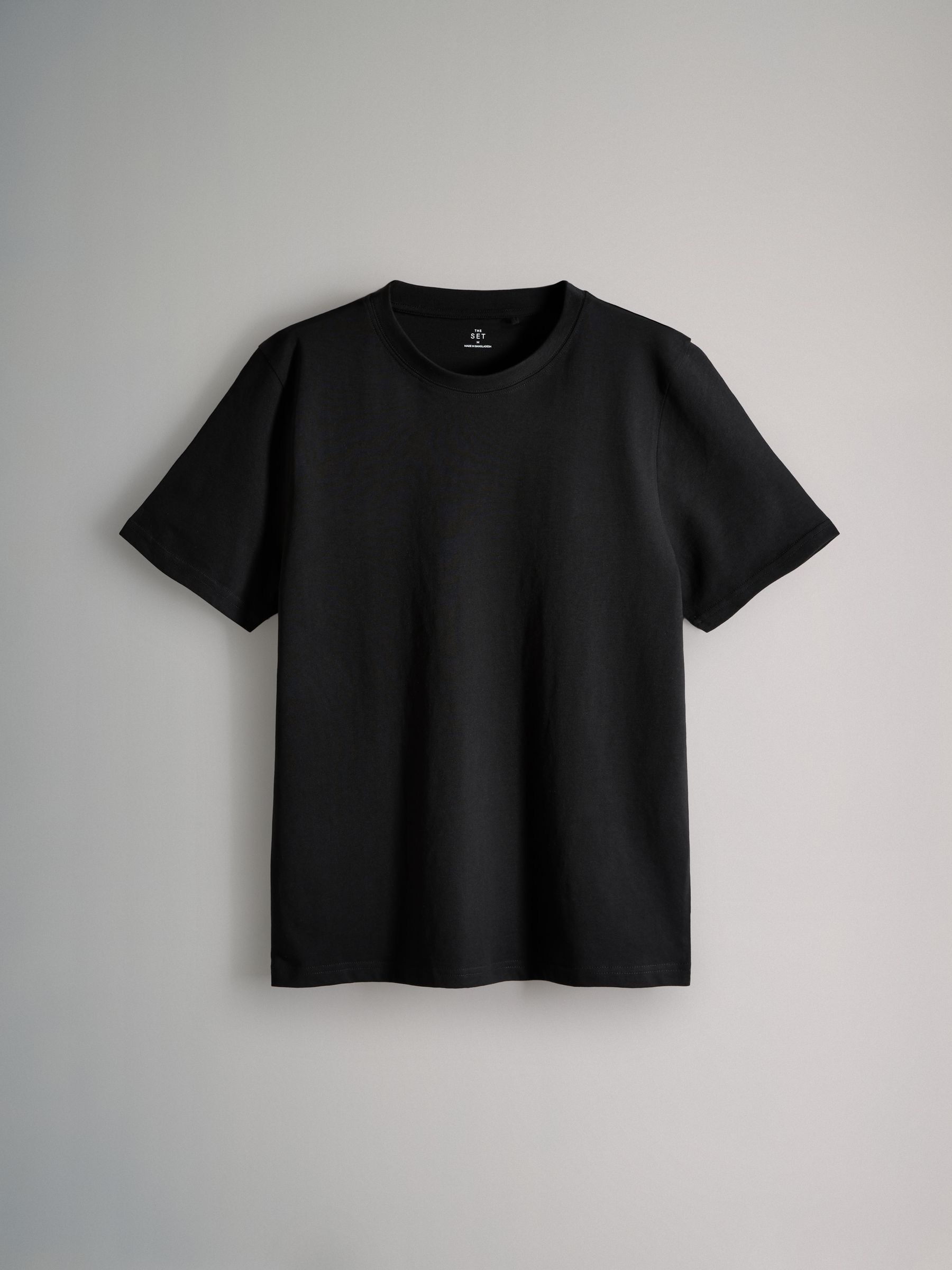 Black/Grey/Pink/Cream - Regular Fit - 4 Pack Short Sleeve Cotton T-Shirts - Image 3 of 7