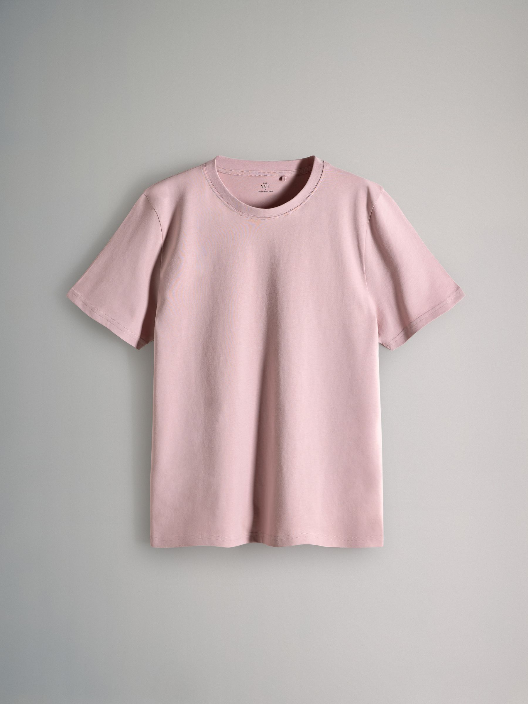 Black/Grey/Pink/Cream - Regular Fit - 4 Pack Short Sleeve Cotton T-Shirts - Image 4 of 7