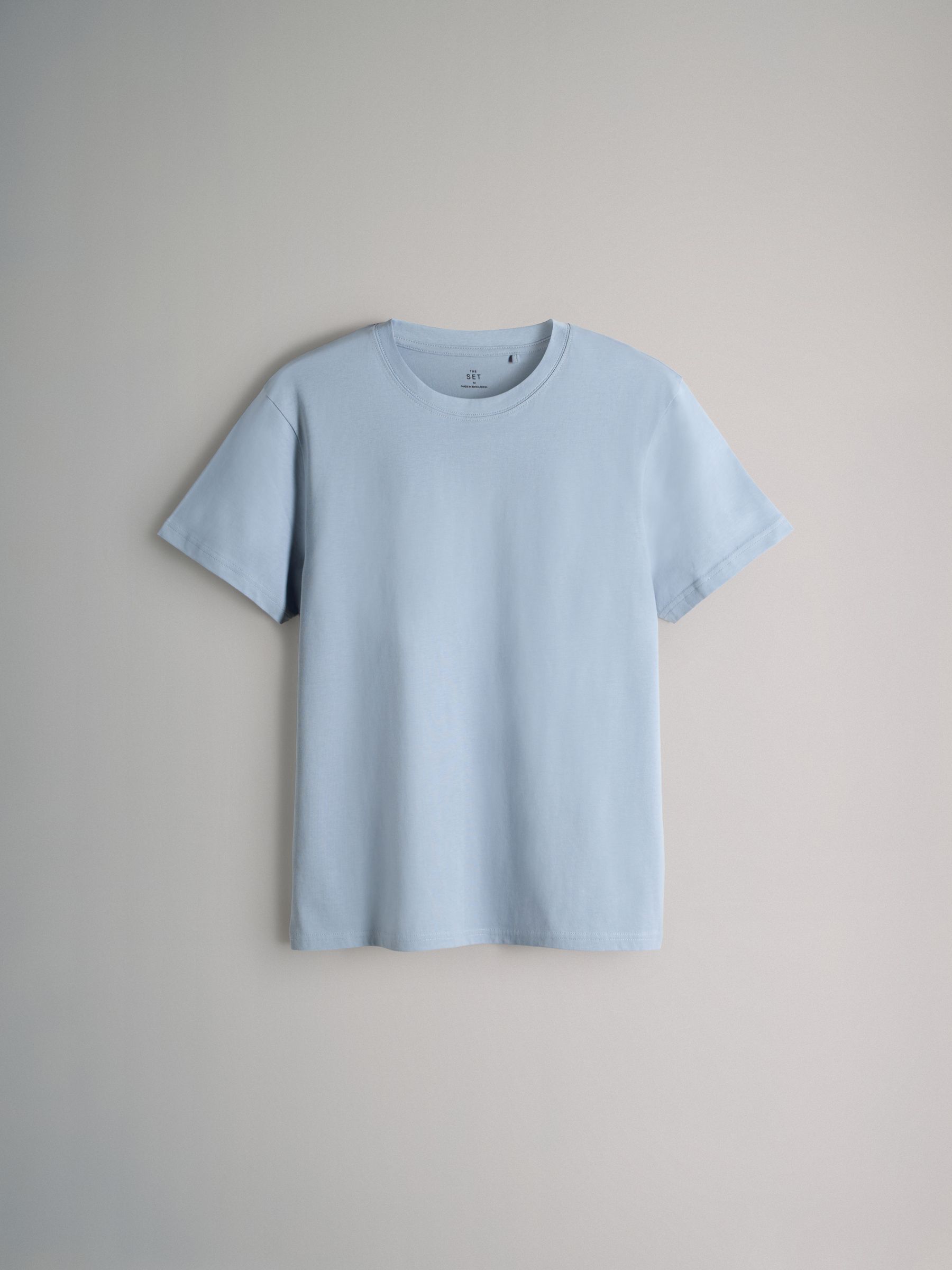 Navy Blue/Brown/Cream/White/Stripe - 8 Pack Regular Short Sleeve Cotton T-Shirts - Image 4 of 11
