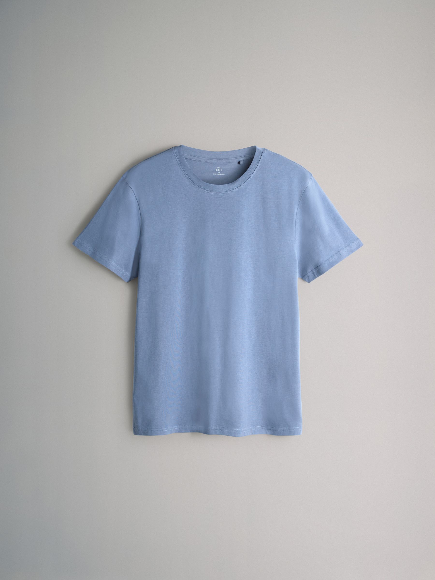 Navy Blue/Brown/Cream/White/Stripe - 8 Pack Regular Short Sleeve Cotton T-Shirts - Image 7 of 11