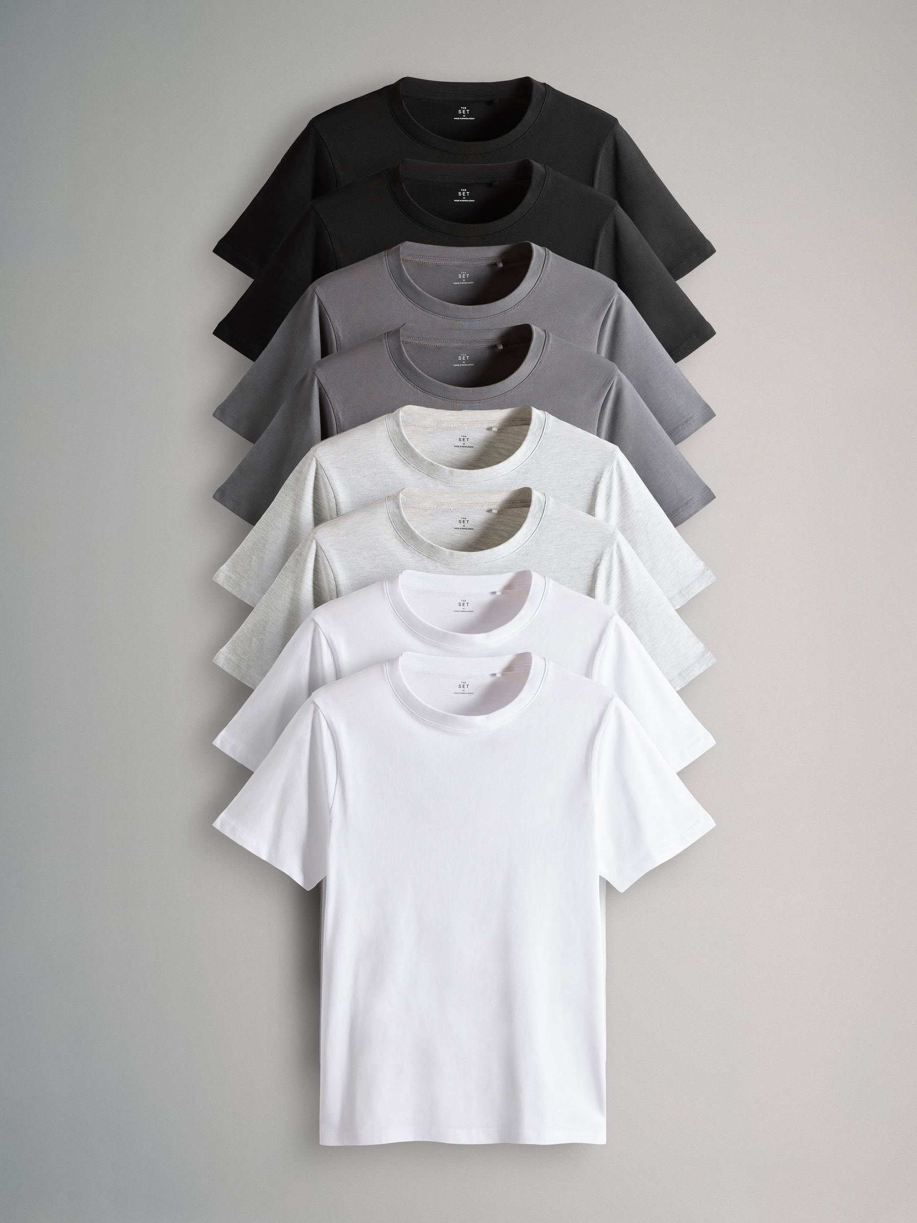 8 Pack Slim Fit Short Sleeve Cotton T-Shirts - Image 1 of 11