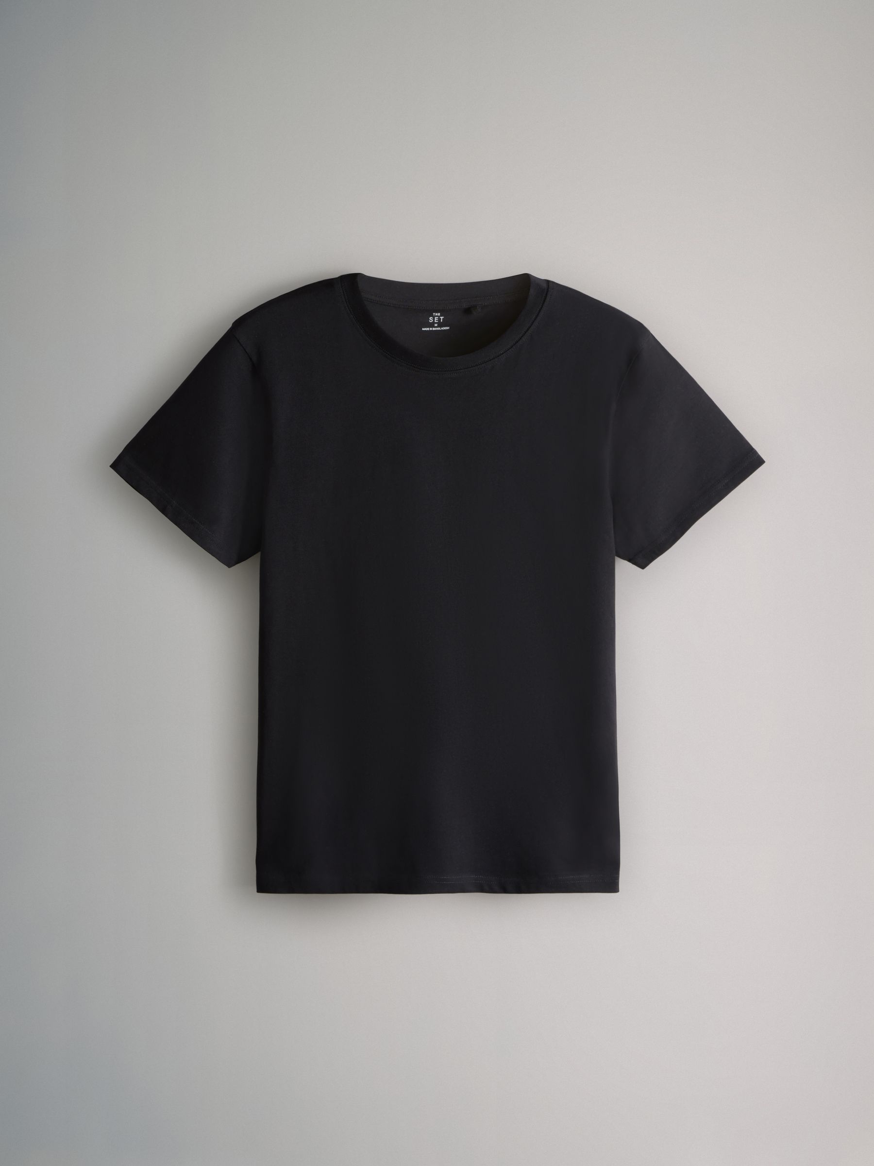 Black/Brown/Grey/White - 7 Pack Regular Short Sleeve Cotton T-Shirts - Image 3 of 10