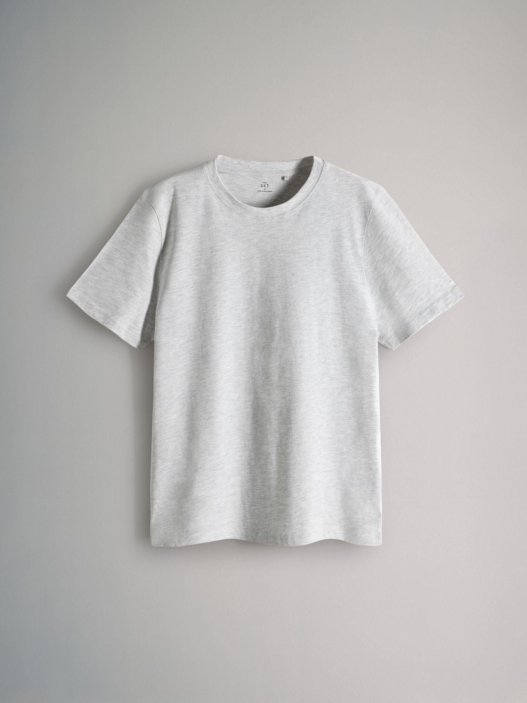Black/Grey/White - 8 Pack Regular Short Sleeve Cotton T-Shirts - Image 11 of 15