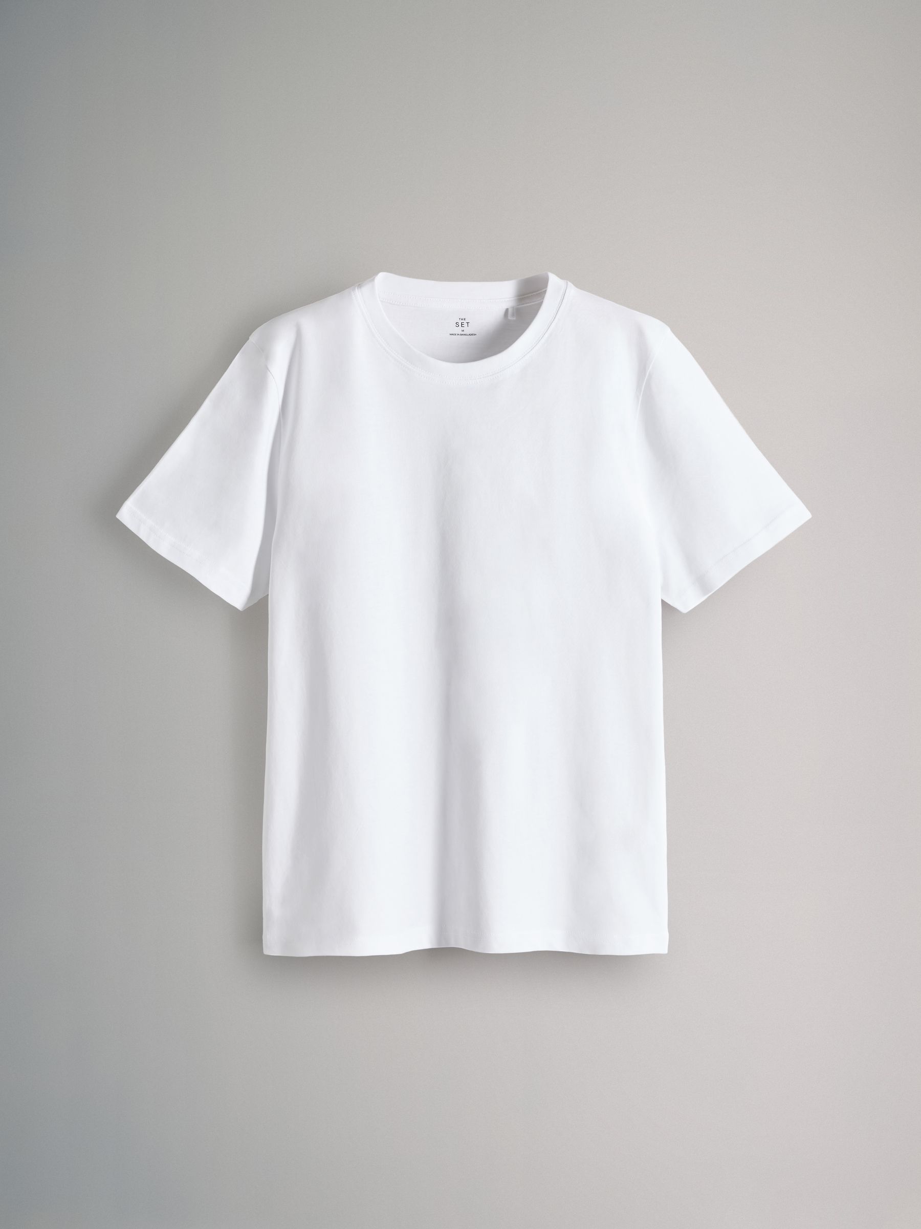 Black/Grey/White - 8 Pack Regular Short Sleeve Cotton T-Shirts - Image 13 of 15