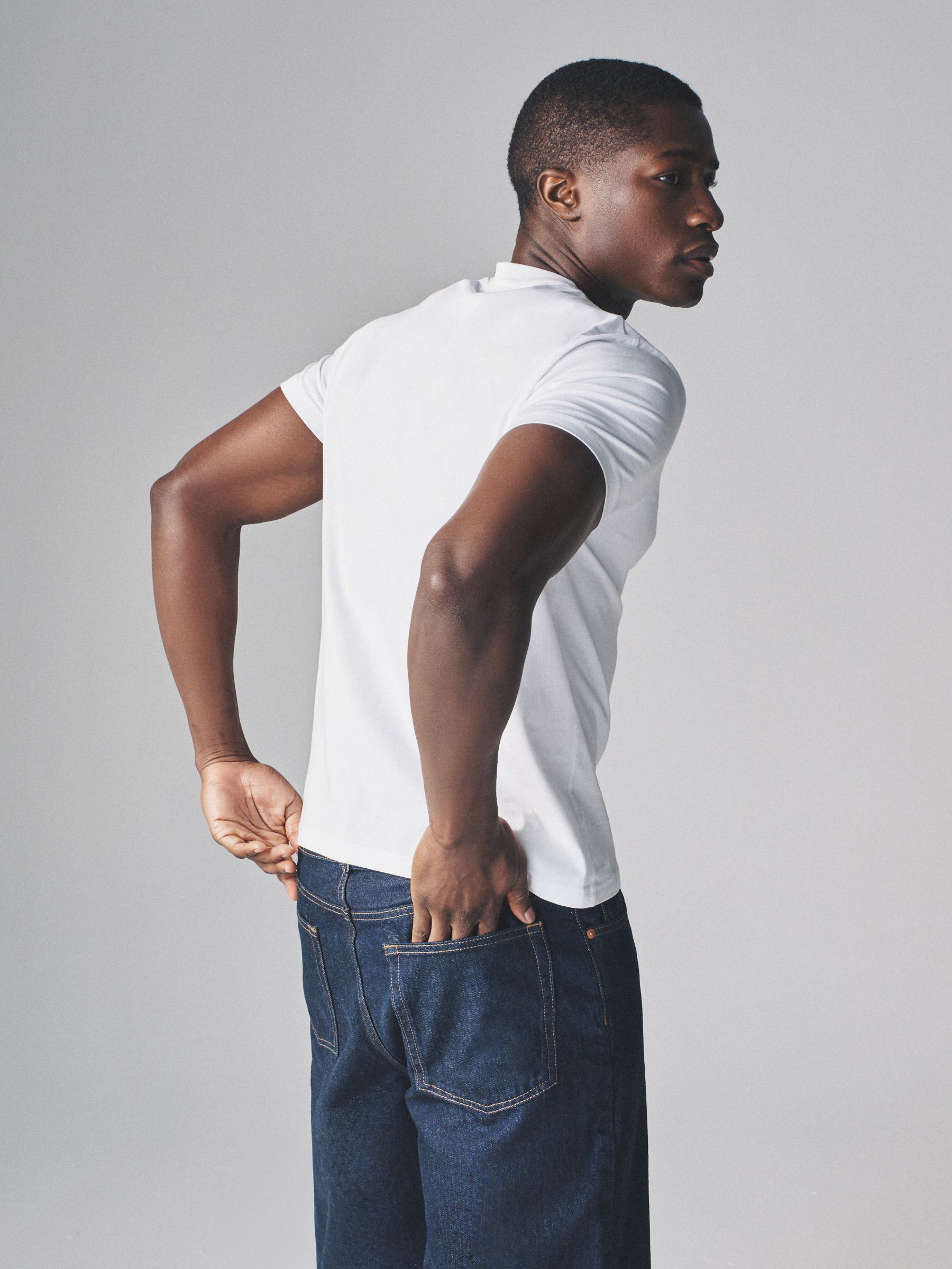 Black/Grey/White - 8 Pack Regular Short Sleeve Cotton T-Shirts - Image 3 of 15