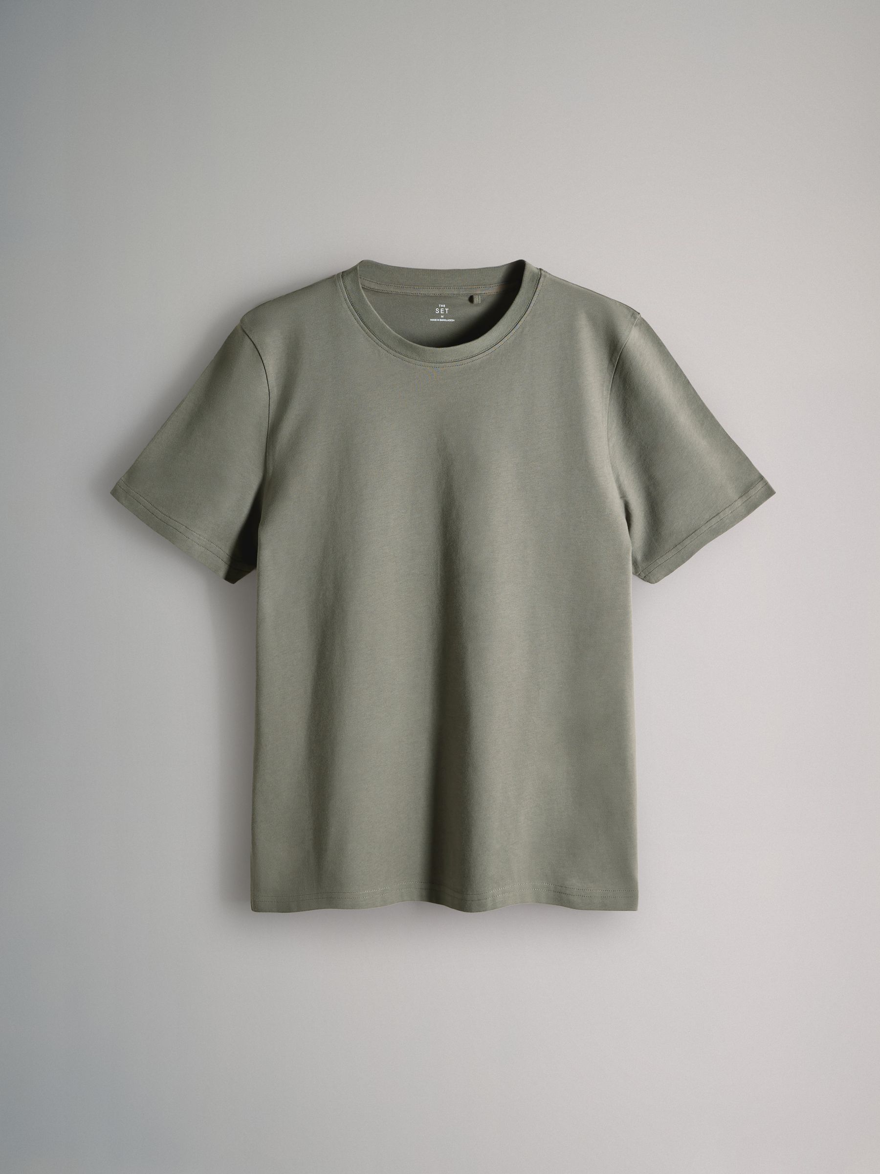 Black/Green/Red/White - 7 Pack Regular Short Sleeve Cotton T-Shirts - Image 9 of 15