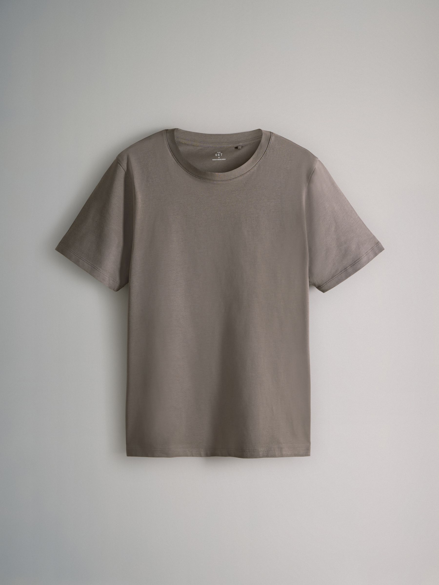 Black/Brown/Cream/White - Slim Fit - 4 Pack Short Sleeve Cotton T-Shirts - Image 10 of 14